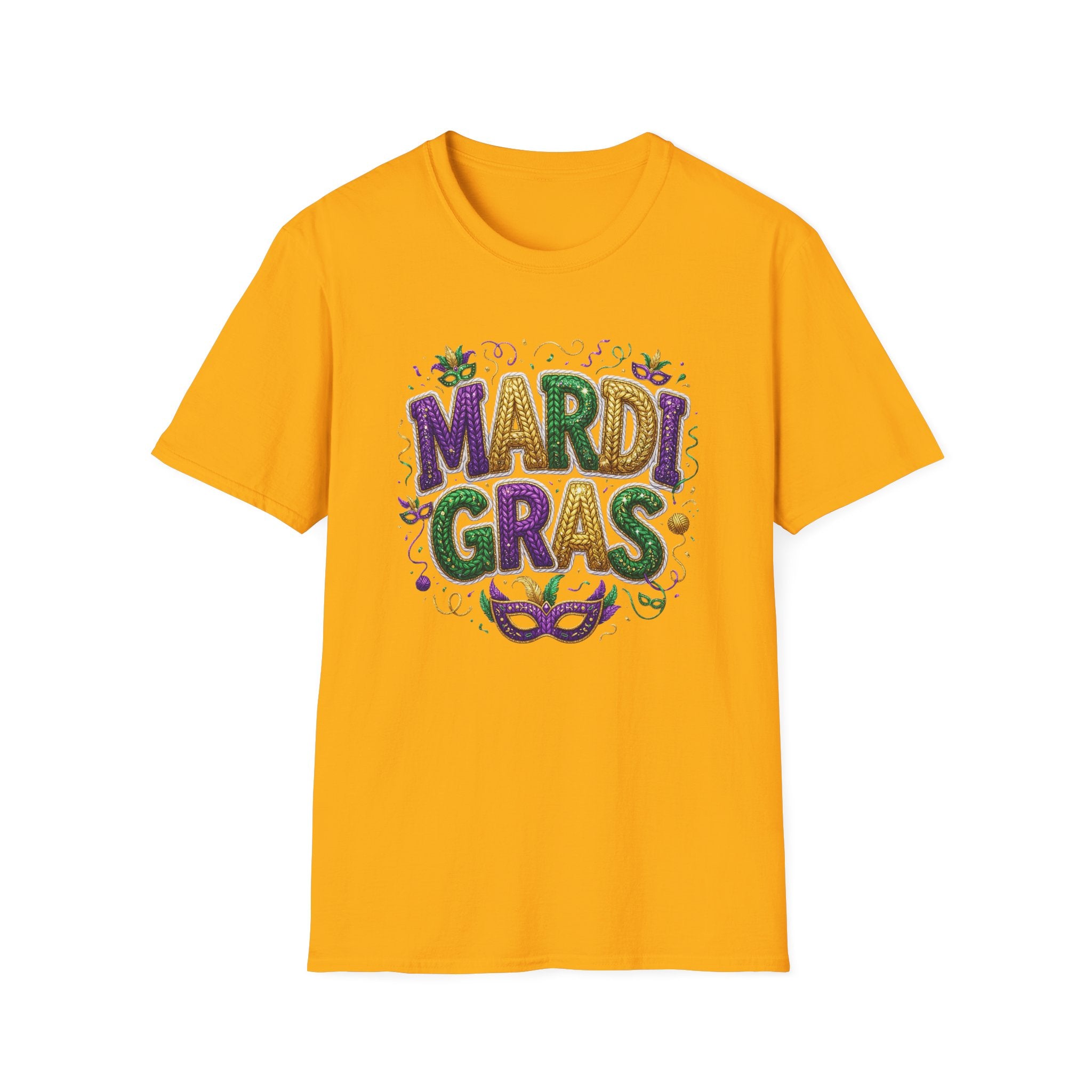 Braided Mardi Gras- Unisex Softstyle T-Shirt