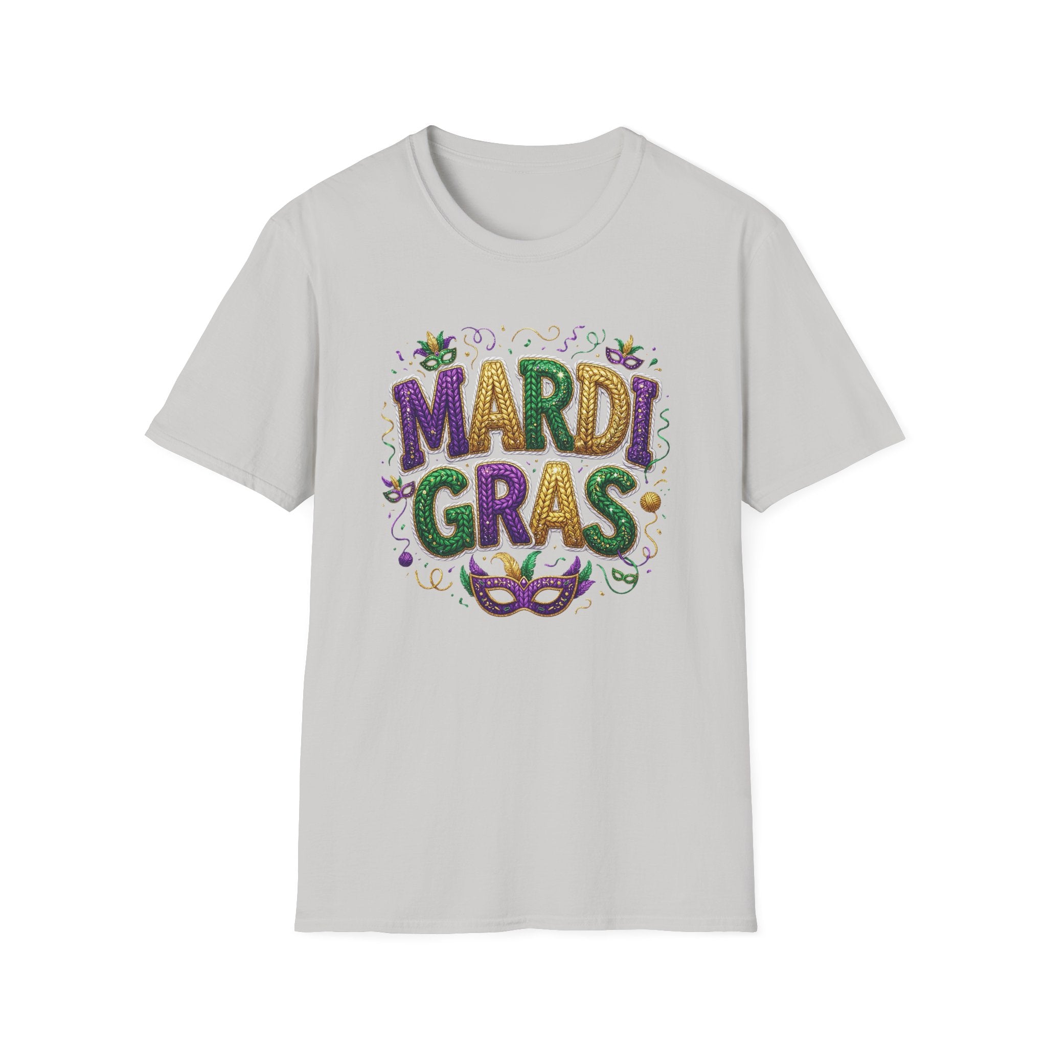 Braided Mardi Gras- Unisex Softstyle T-Shirt