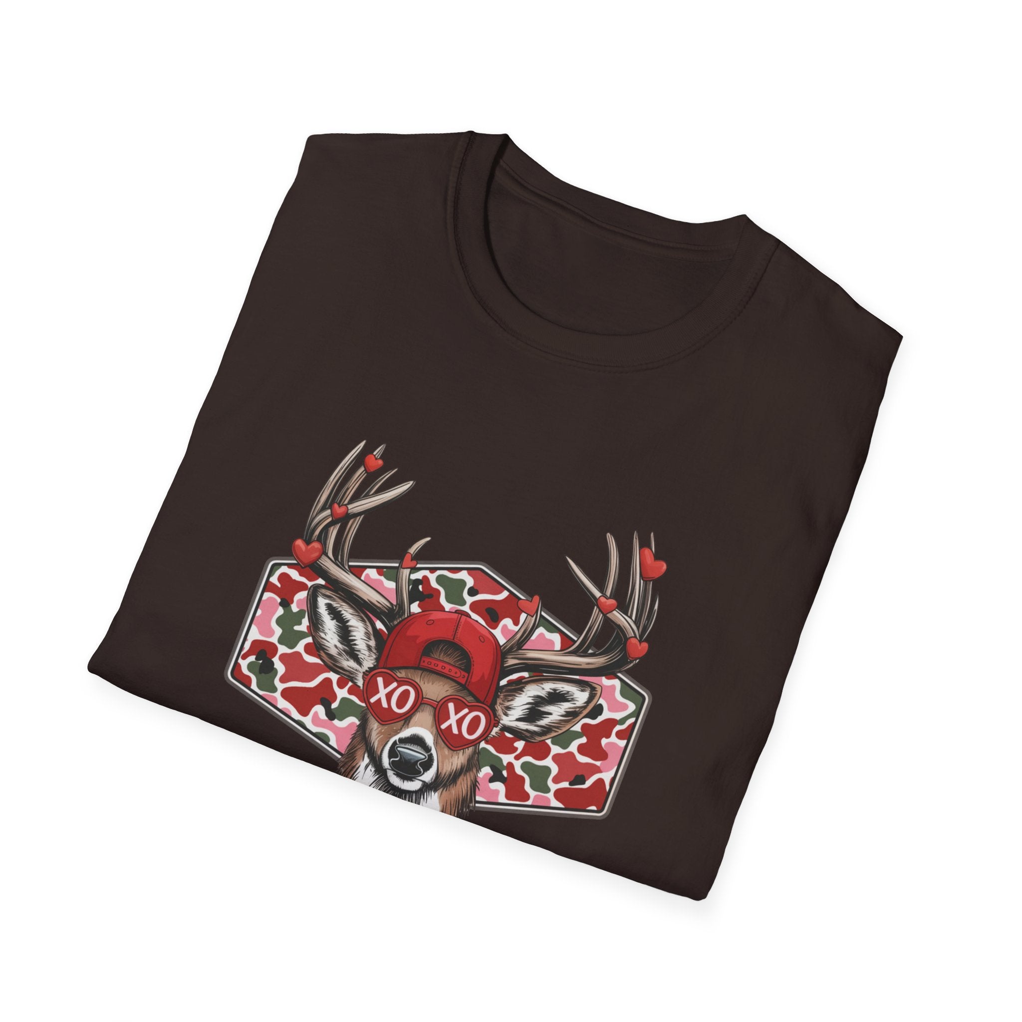 Deer Valentine- Unisex Softstyle T-Shirt