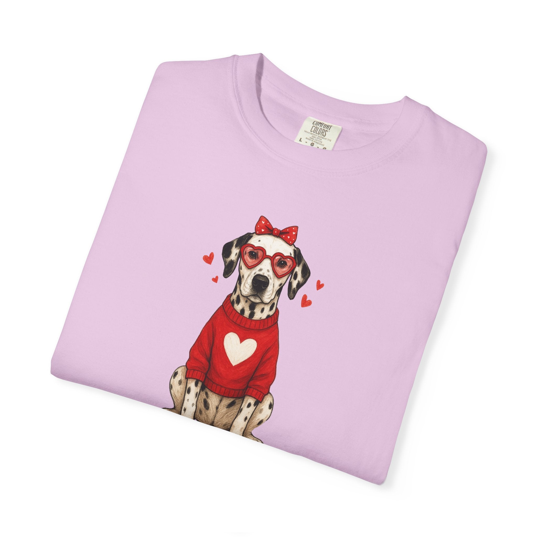 Dalmatian with glasses- Unisex Garment-Dyed T-shirt