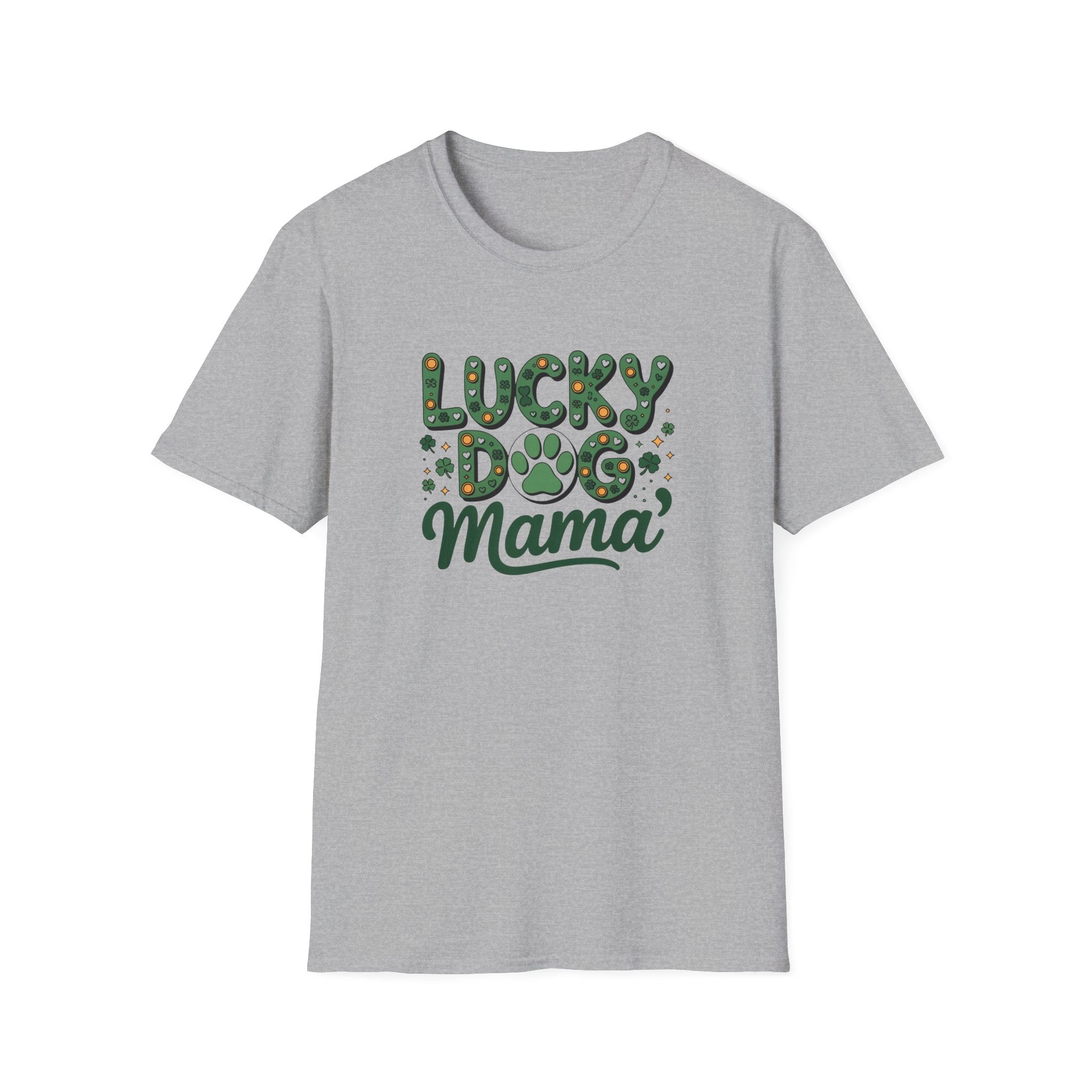 Lucky Dog Mama- Unisex Softstyle T-Shirt