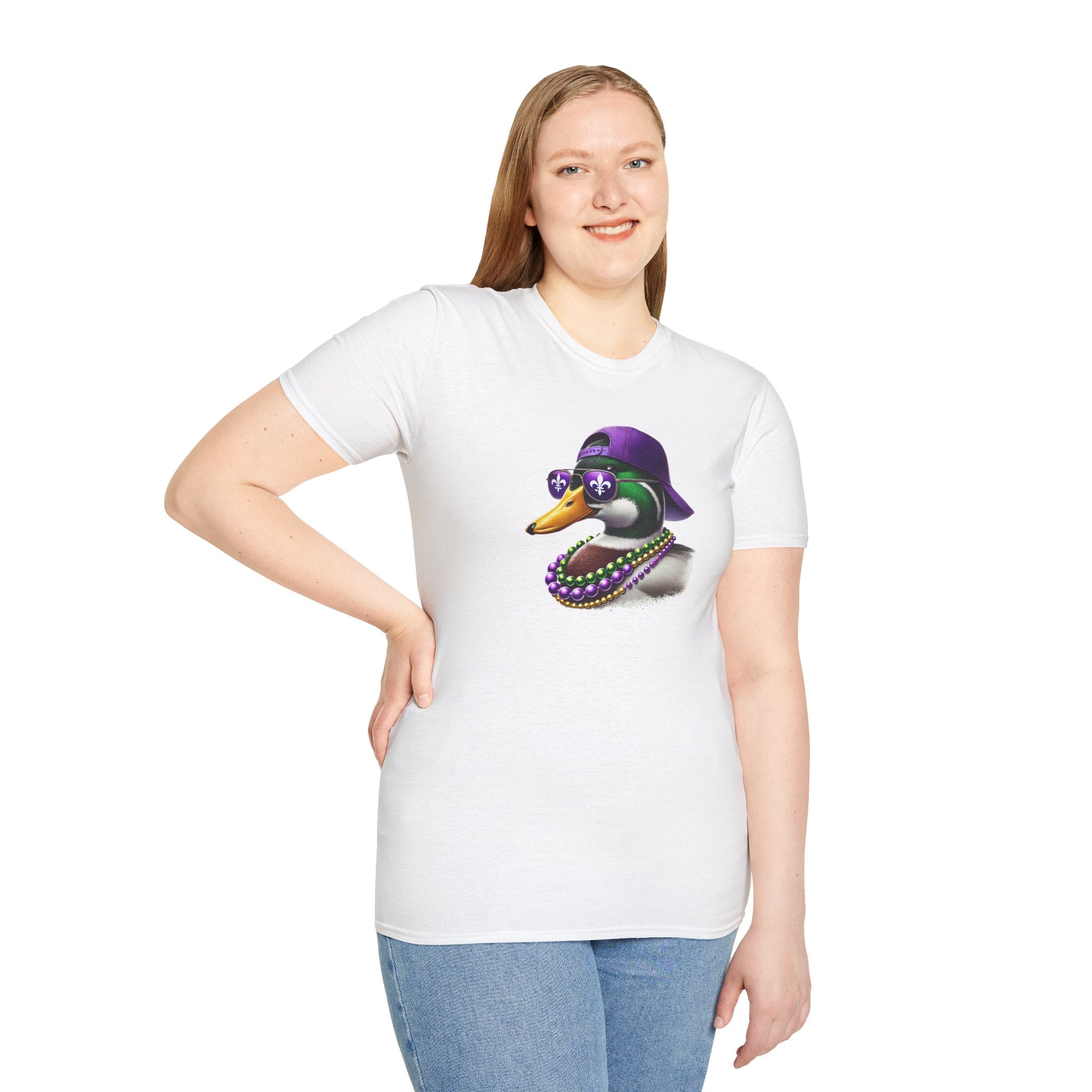 Ducking Mardi Gras- Unisex Softstyle T-Shirt