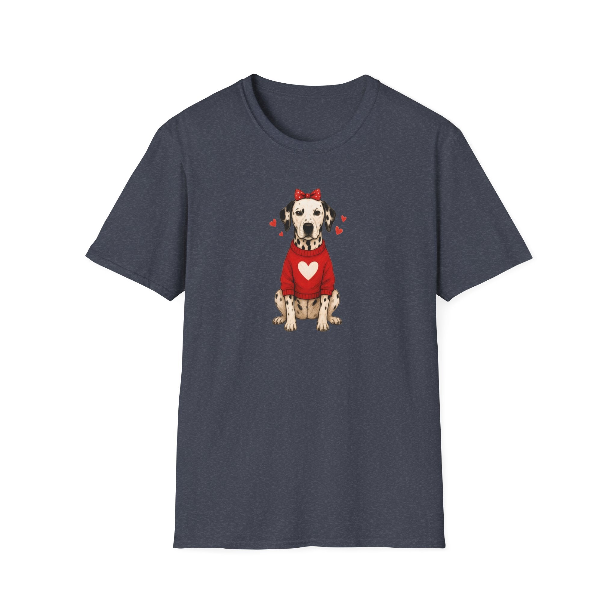 Dalmatian Head bow- Unisex Softstyle T-Shirt