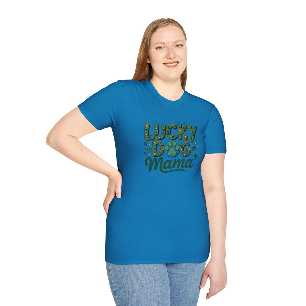 Lucky Dog Mama- Unisex Softstyle T-Shirt