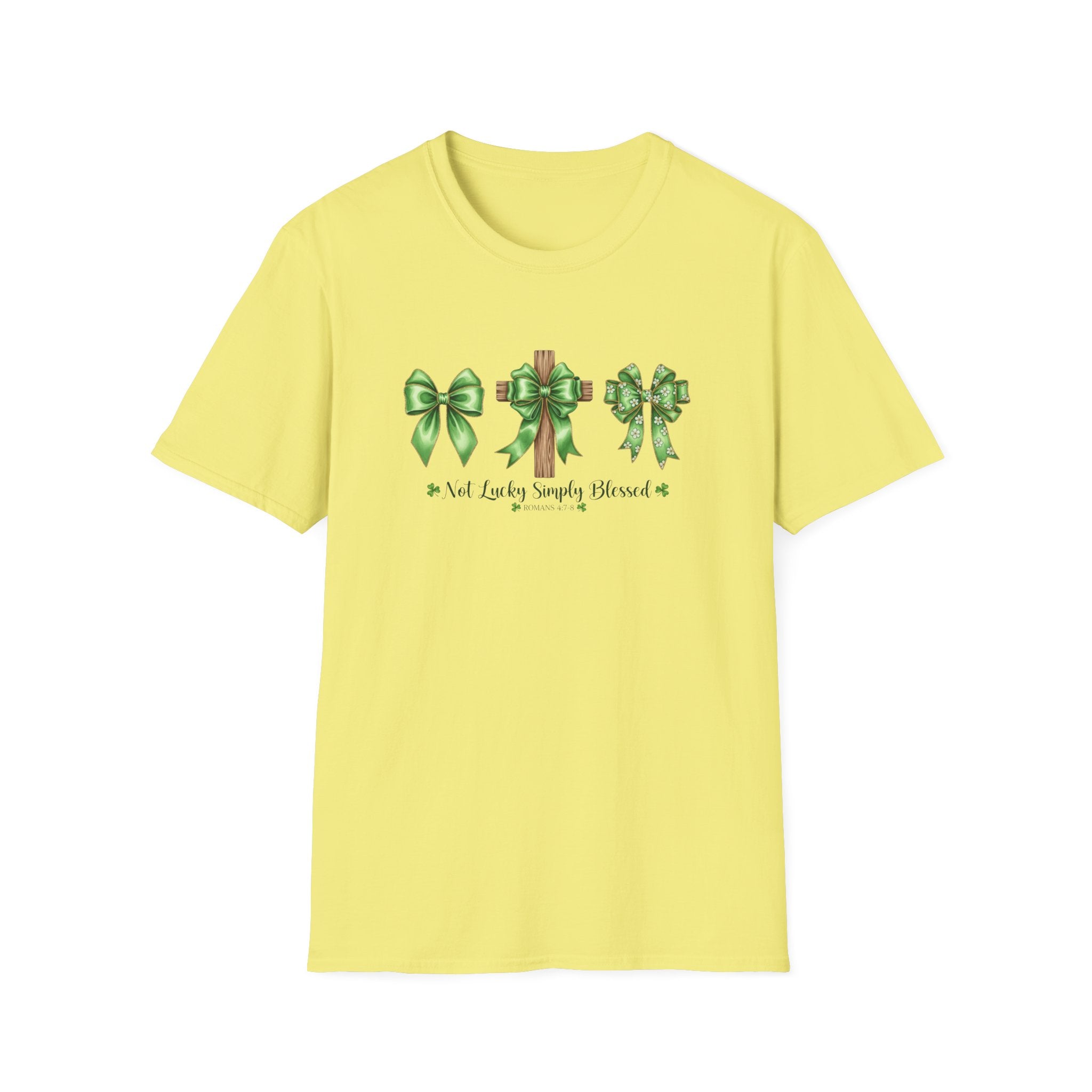 Not Lucky, Simply Blessed- Unisex Softstyle T-Shirt