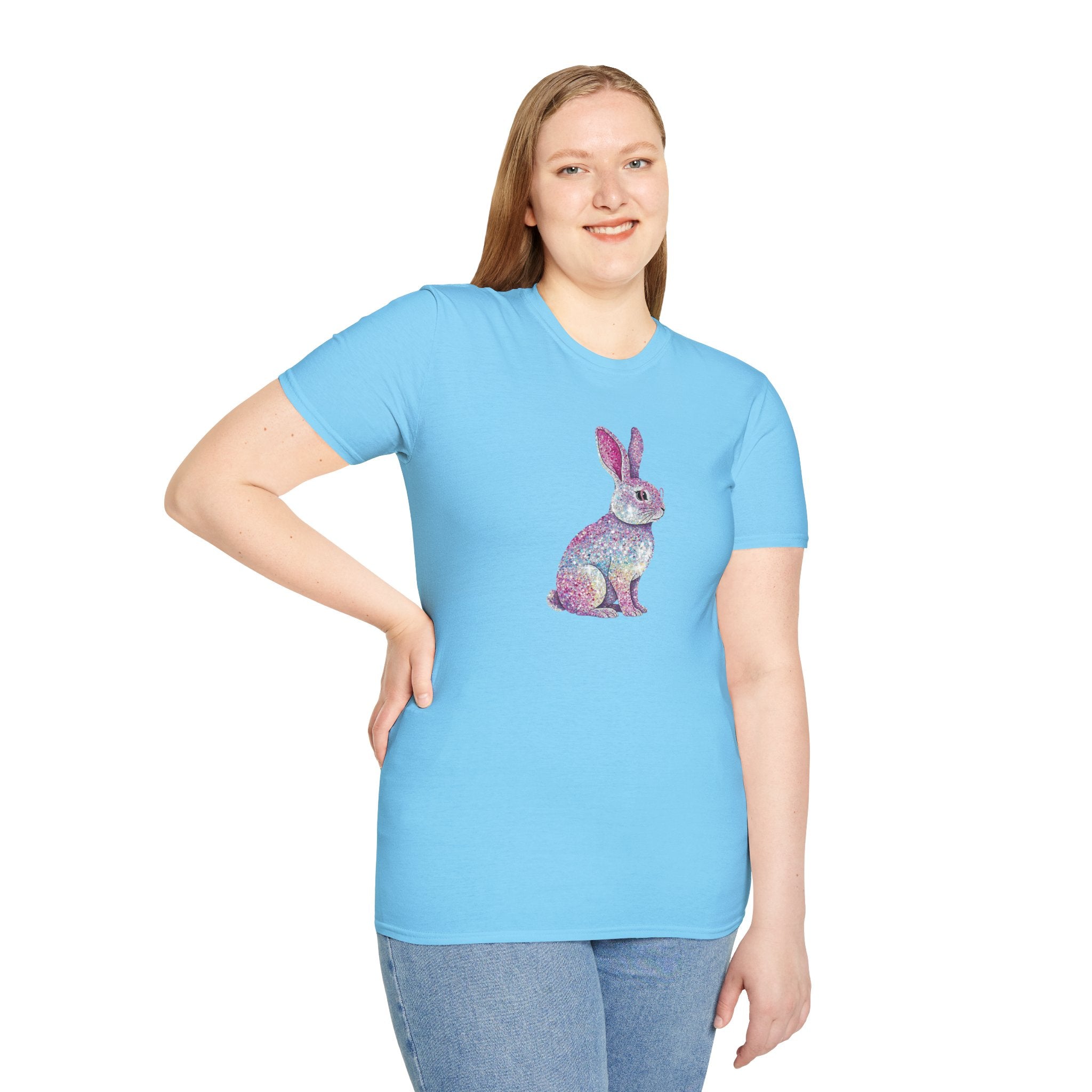 Glitter Bunny- Unisex Softstyle T-Shirt