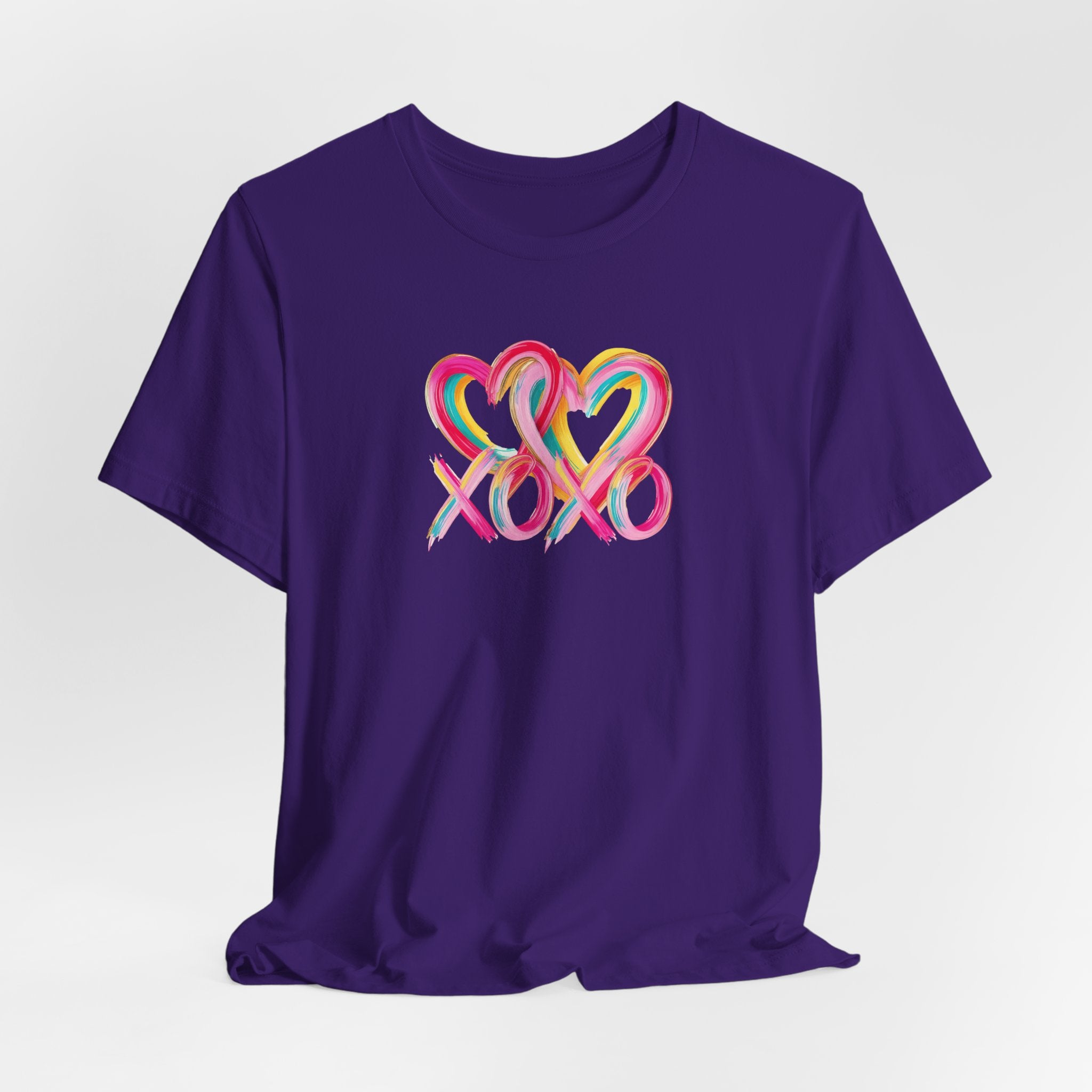 Paint Heart XOXO- Unisex Jersey Short Sleeve Tee