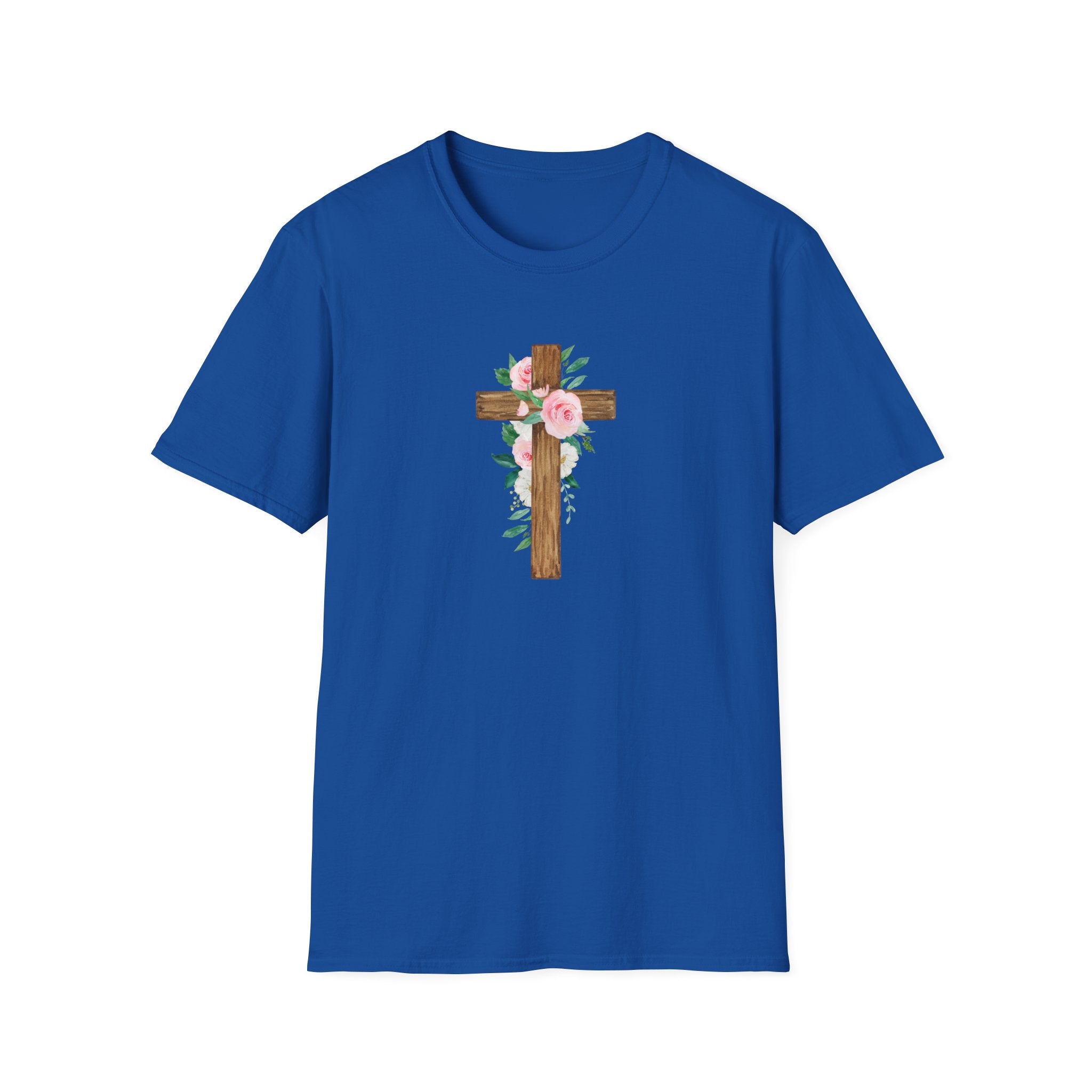 Floral Cross T-Shirt — Cross with Pretty Flowers