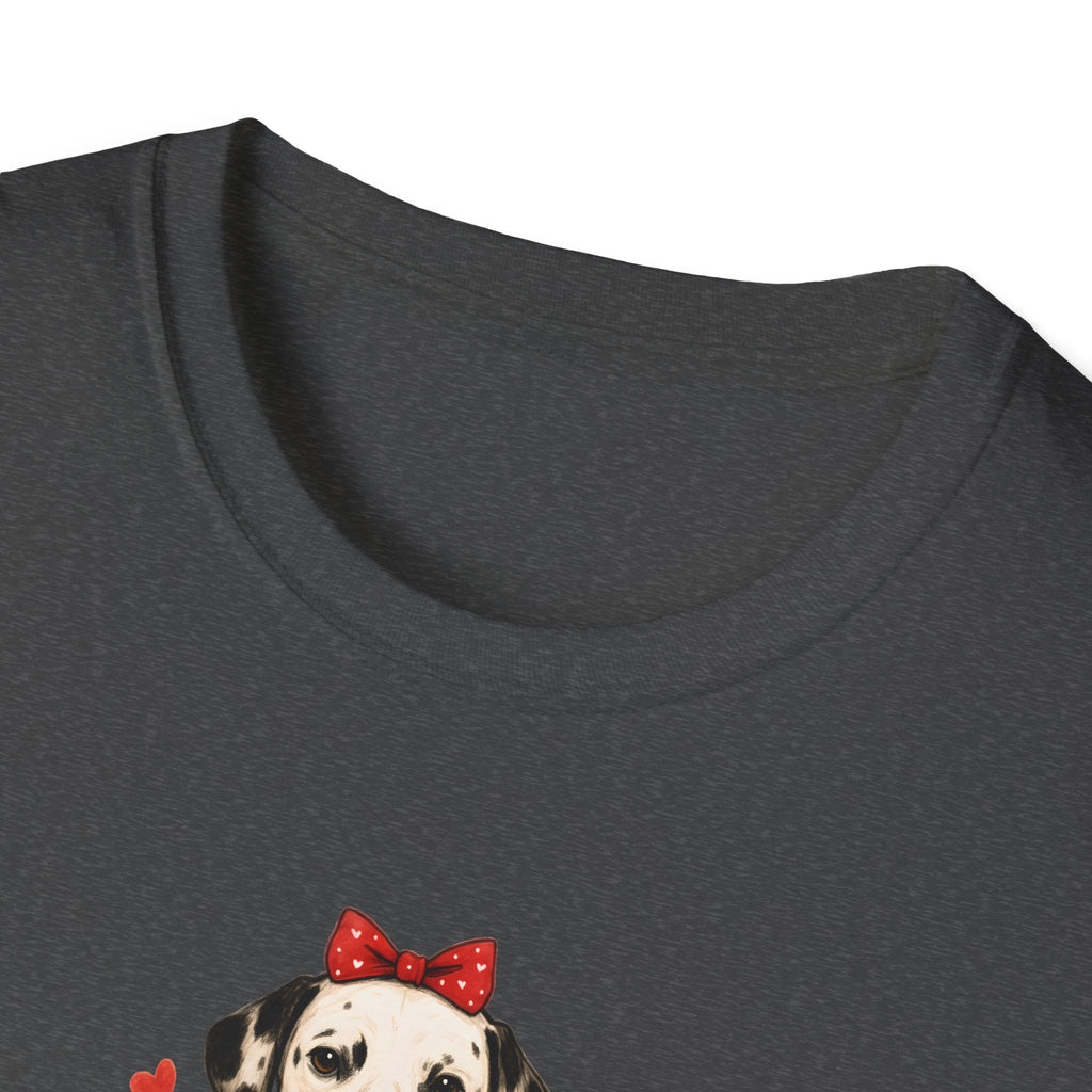 Dalmatian Head bow- Unisex Softstyle T-Shirt