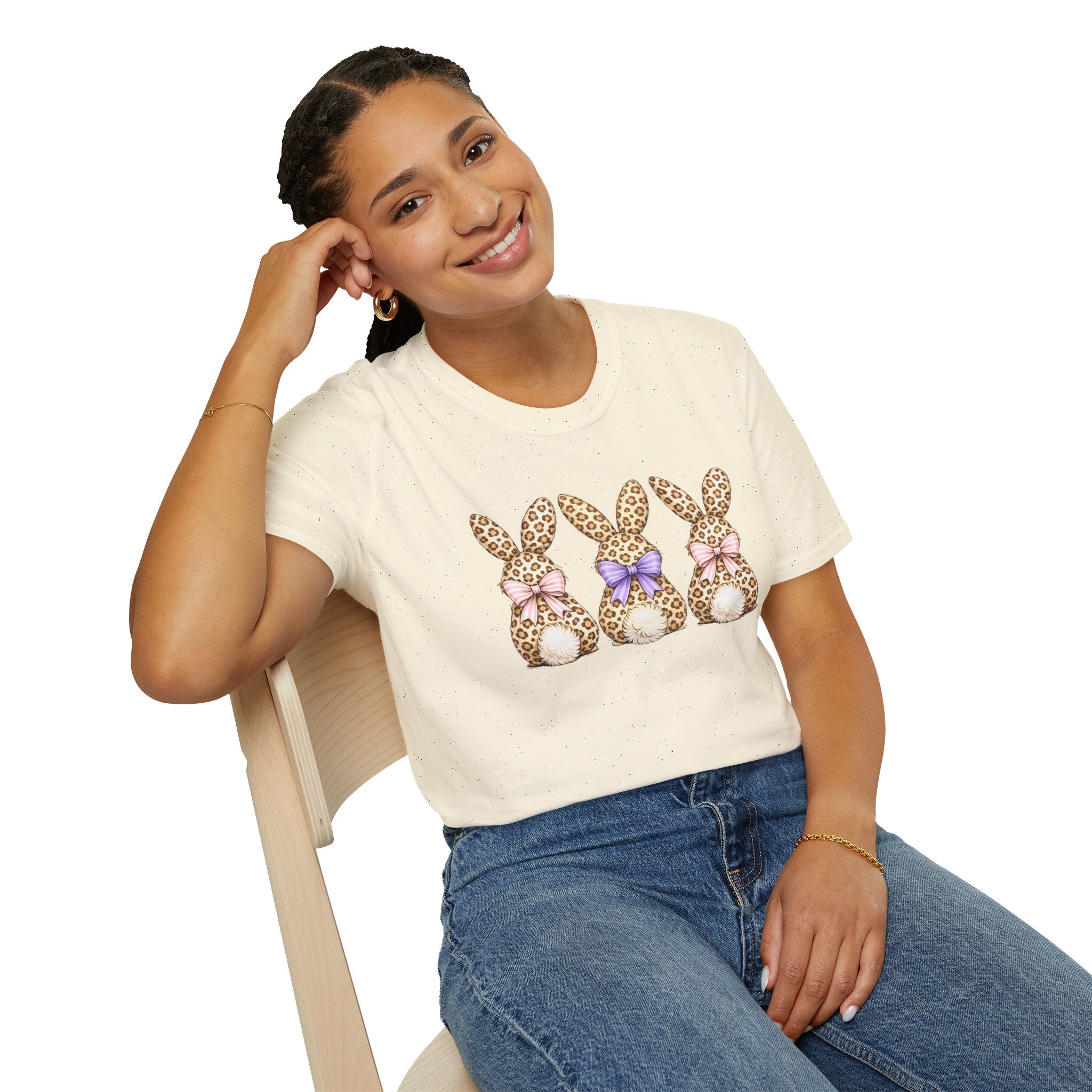 Leopard Easter Bunnies- Unisex Softstyle T-Shirt