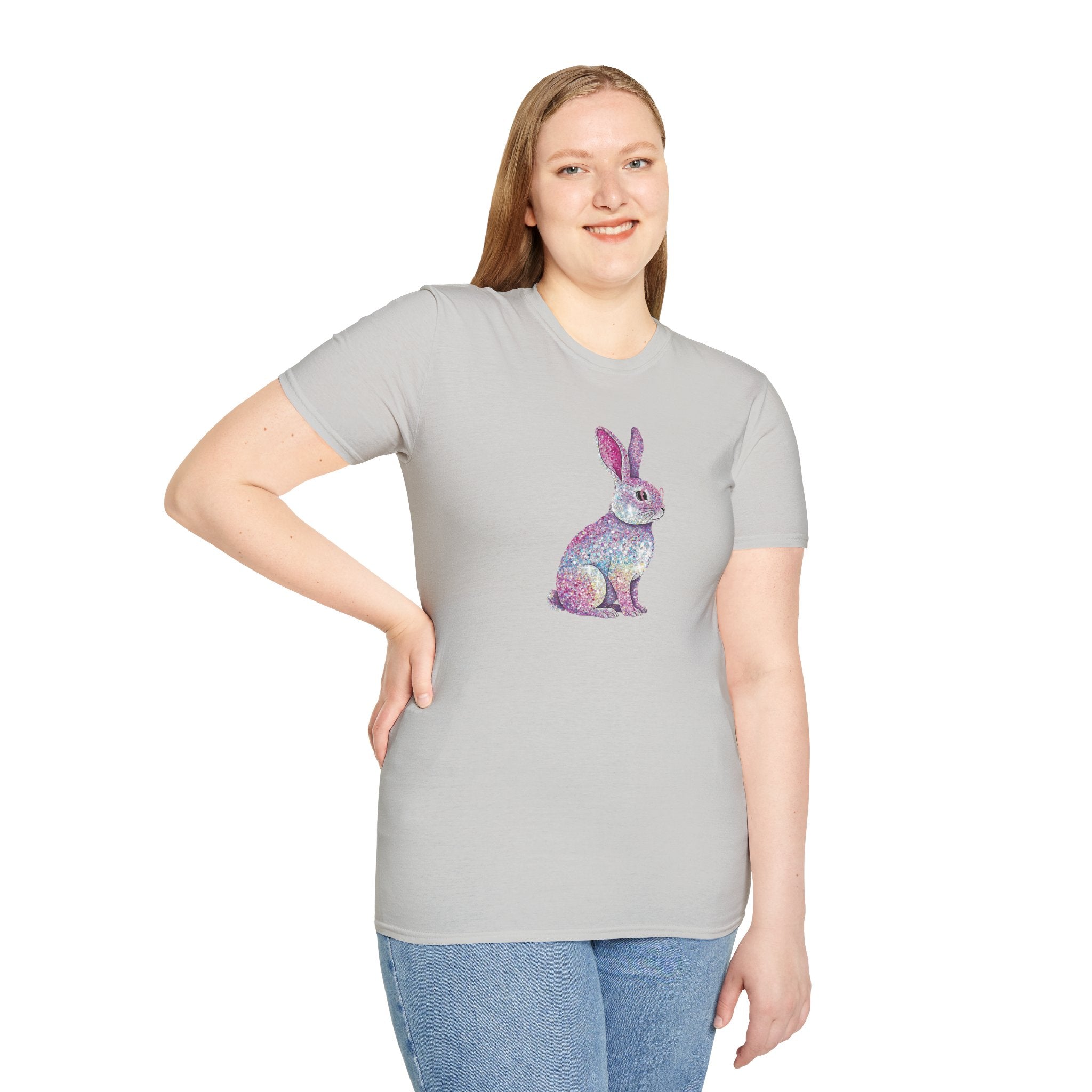 Glitter Bunny- Unisex Softstyle T-Shirt