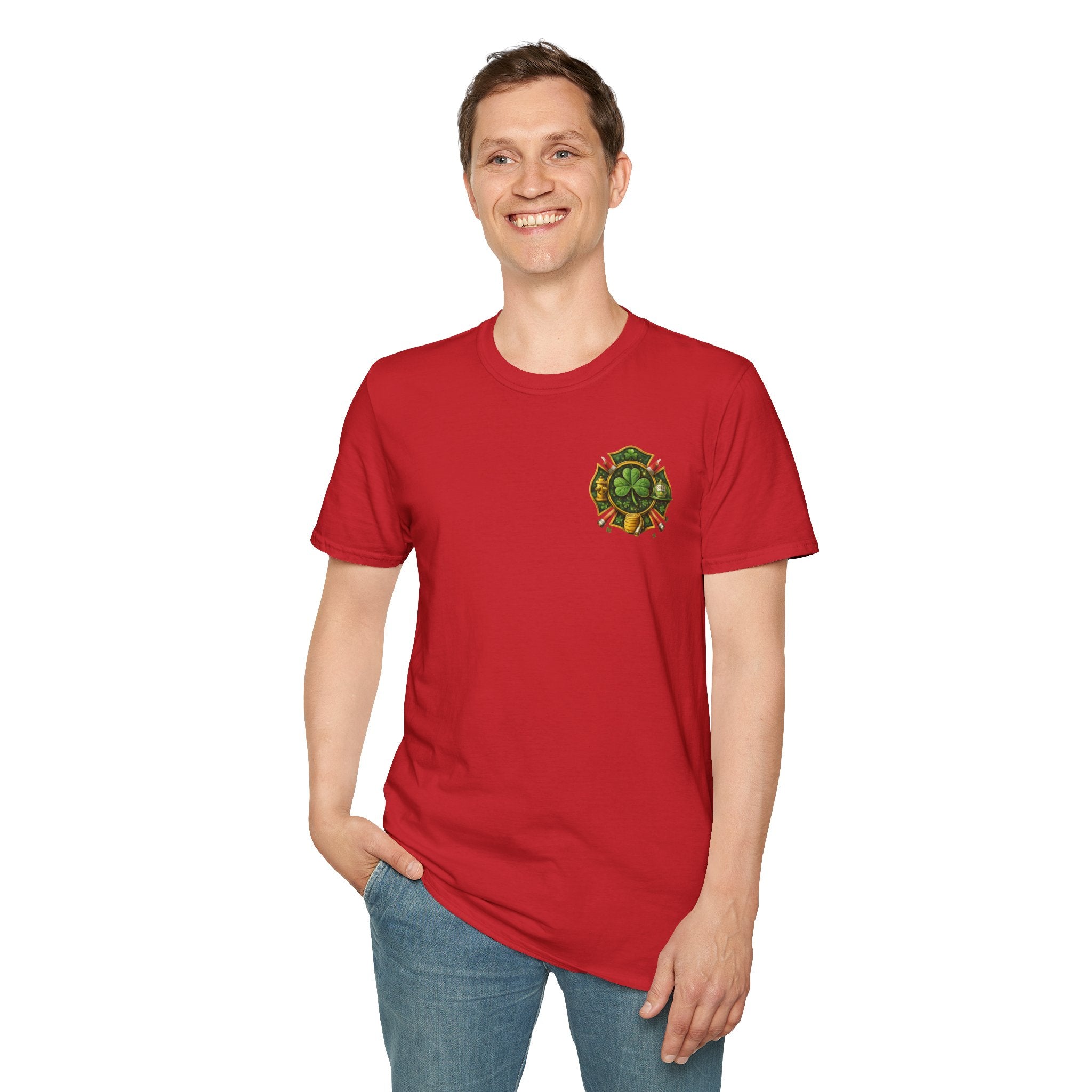 Lucky Firefighter- Unisex Softstyle T-Shirt