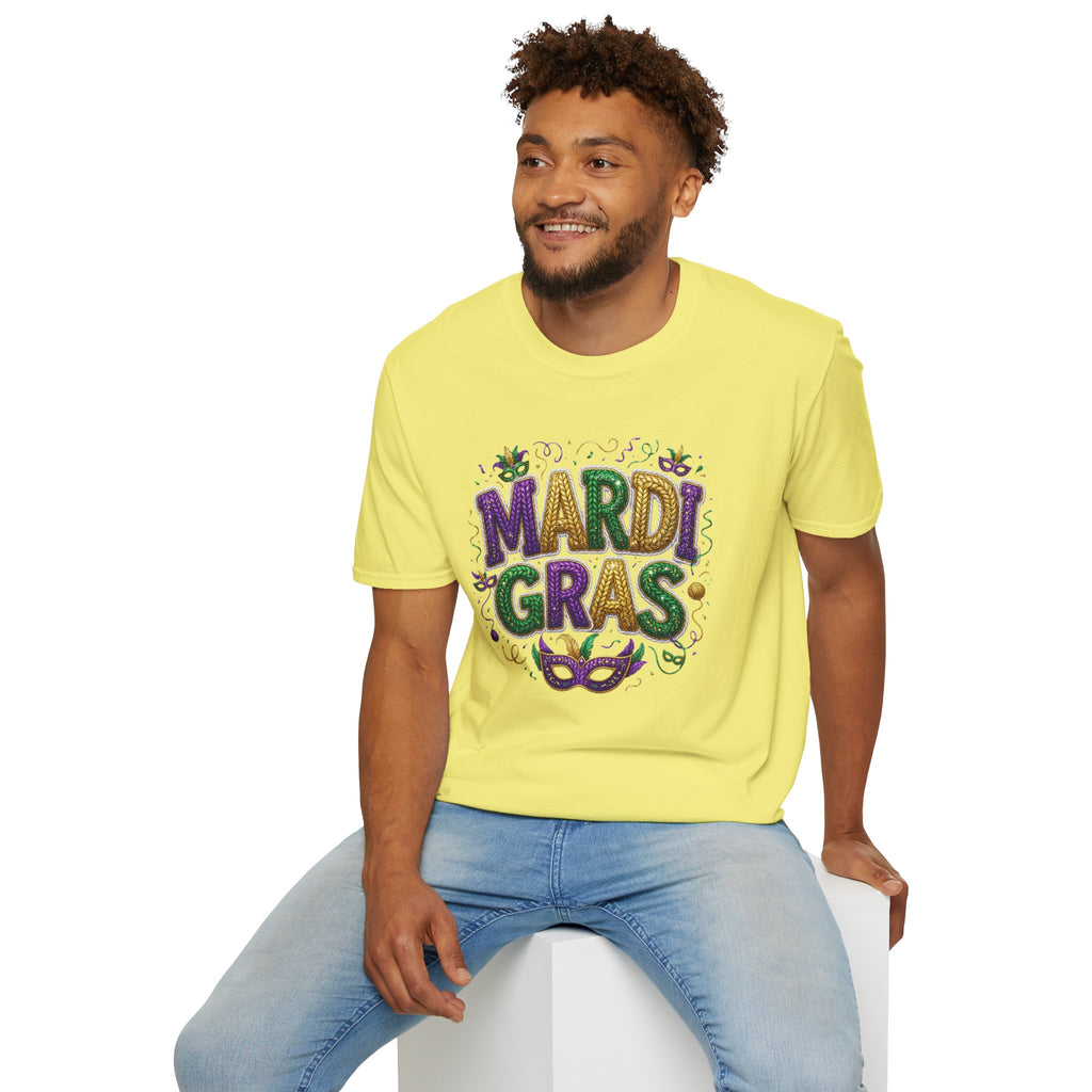 Braided Mardi Gras- Unisex Softstyle T-Shirt