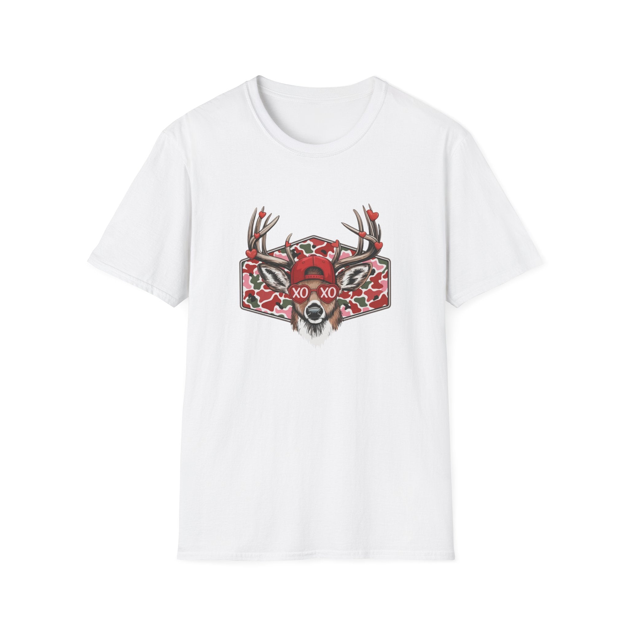 Deer Valentine- Unisex Softstyle T-Shirt