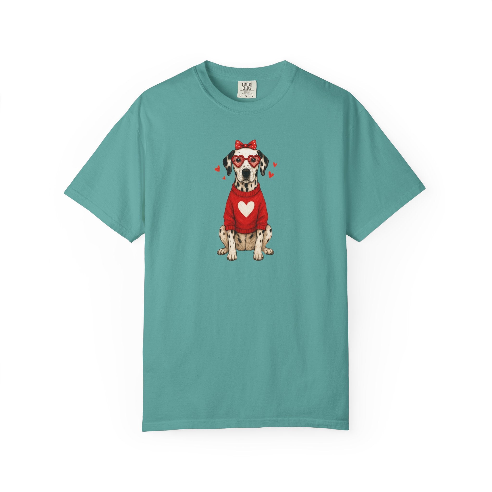 Dalmatian with glasses- Unisex Garment-Dyed T-shirt