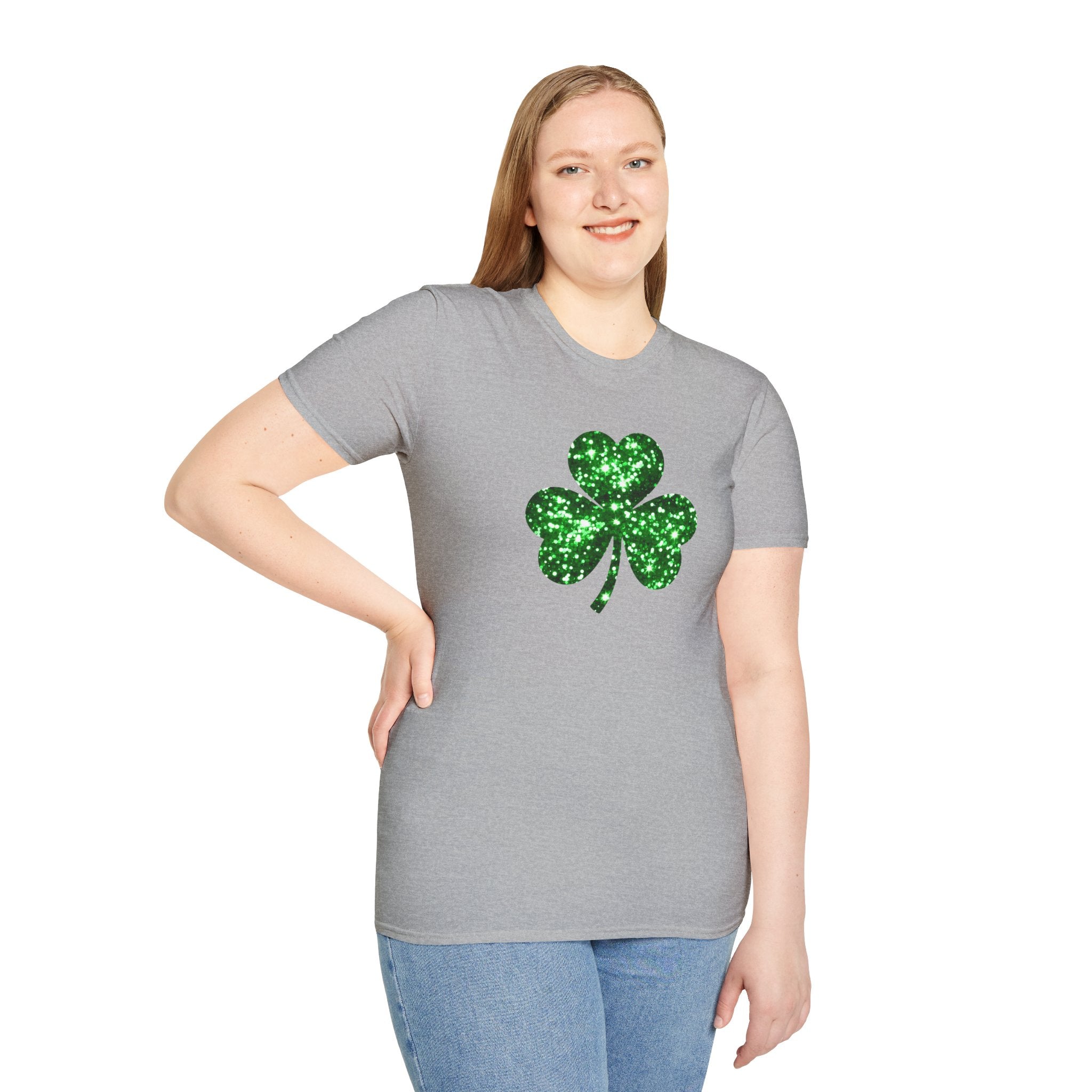 3 leaf clover- Unisex Softstyle T-Shirt