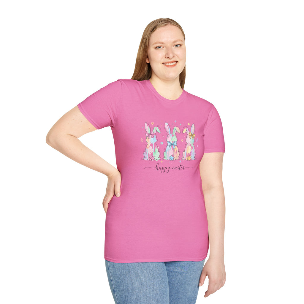 Spring Color Bunny- Unisex Softstyle T-Shirt