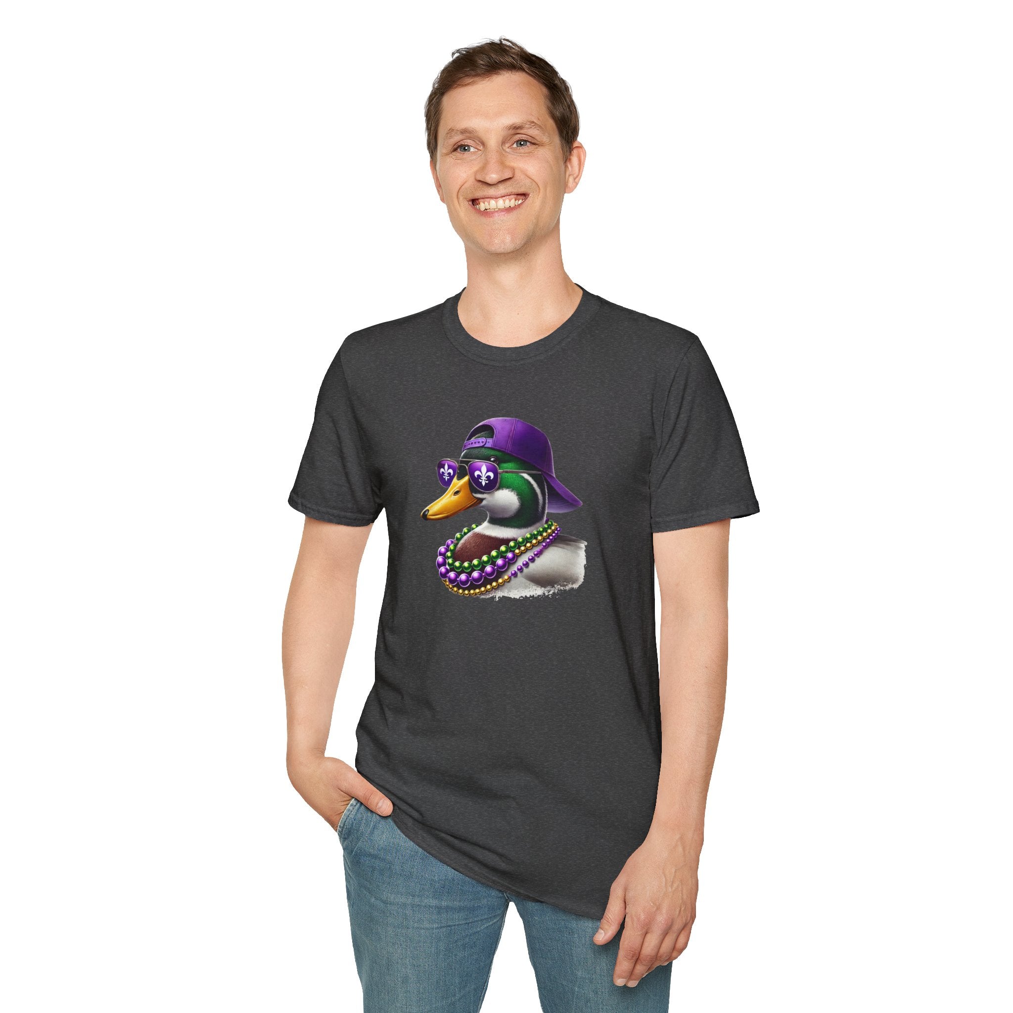 Ducking Mardi Gras- Unisex Softstyle T-Shirt