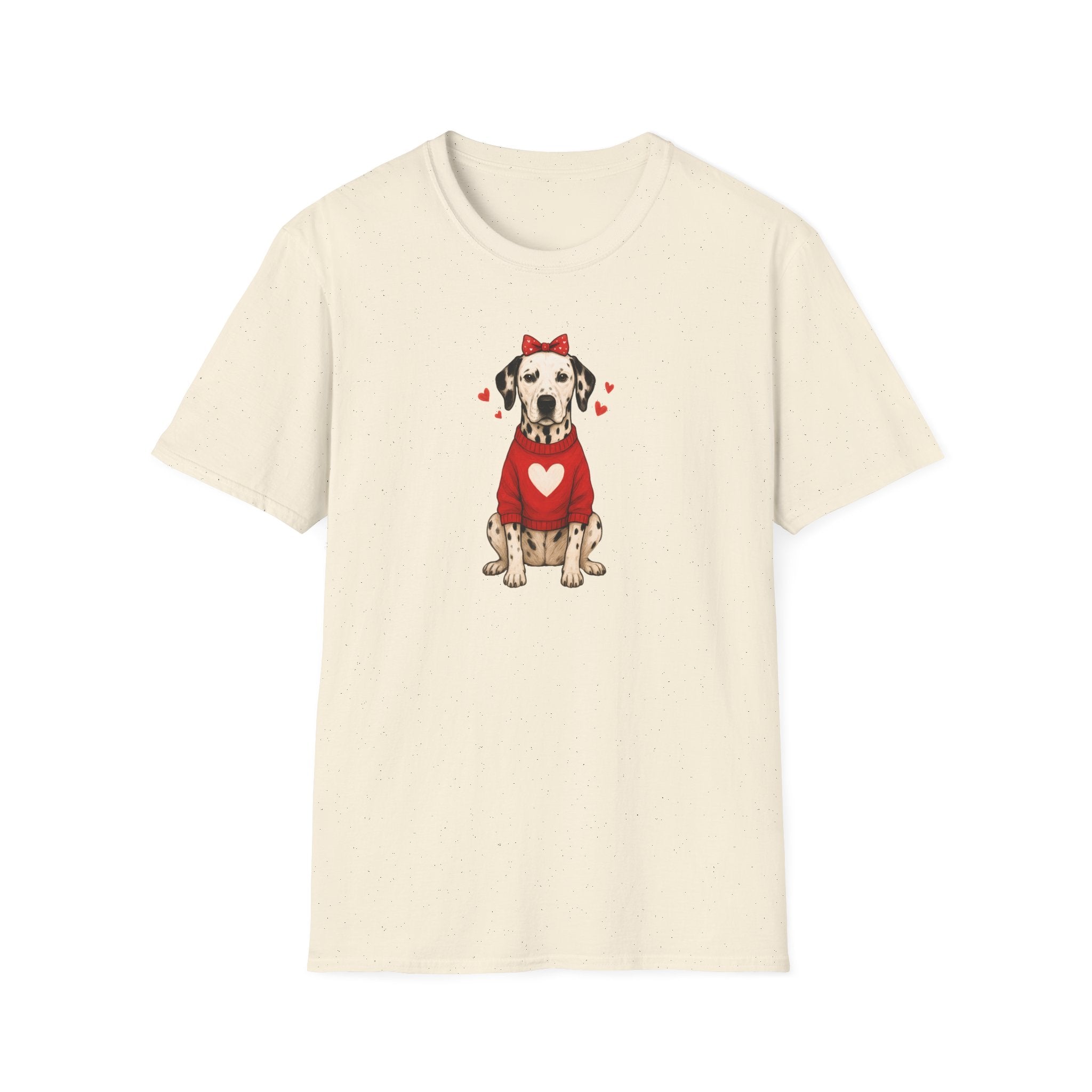 Dalmatian Head bow- Unisex Softstyle T-Shirt