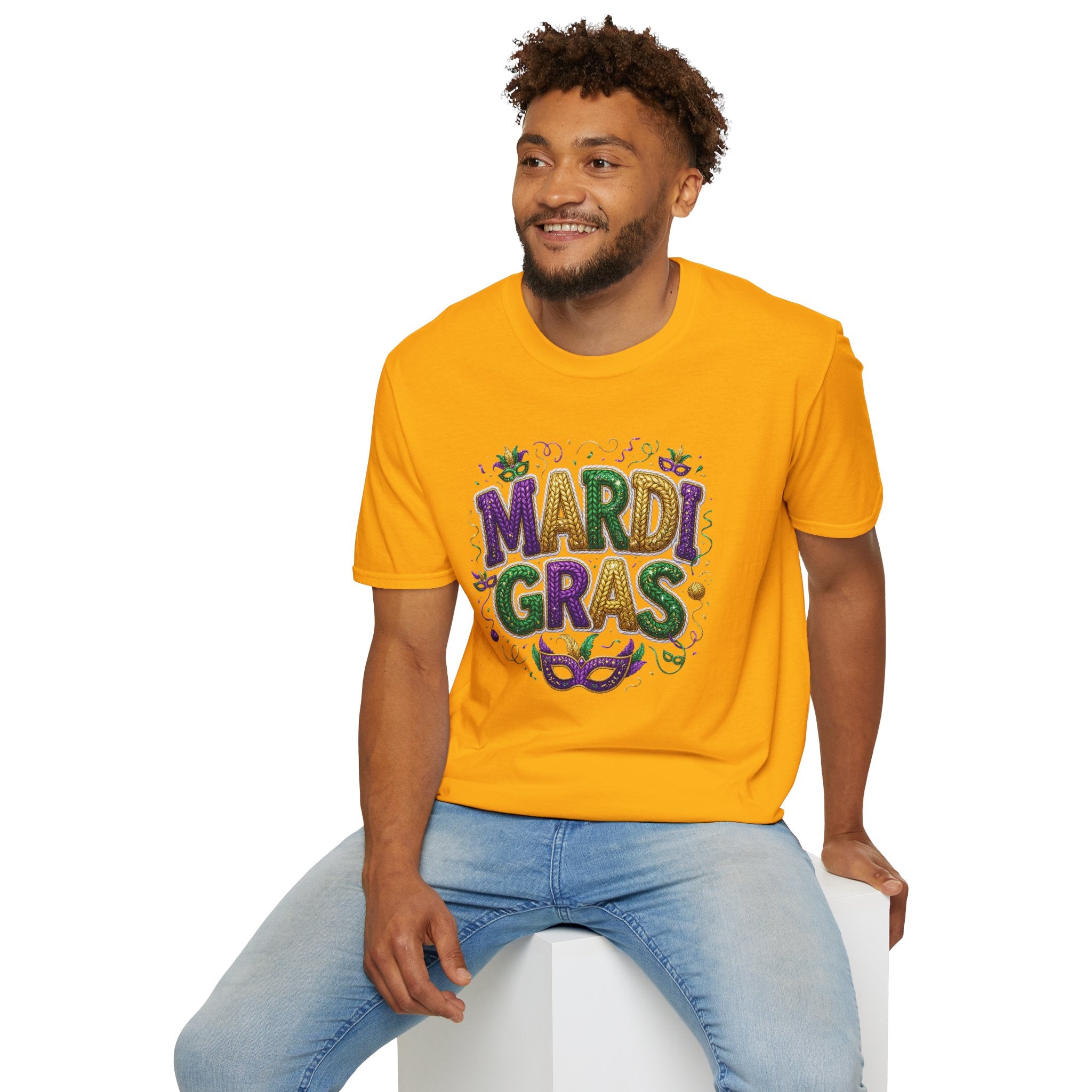 Braided Mardi Gras- Unisex Softstyle T-Shirt