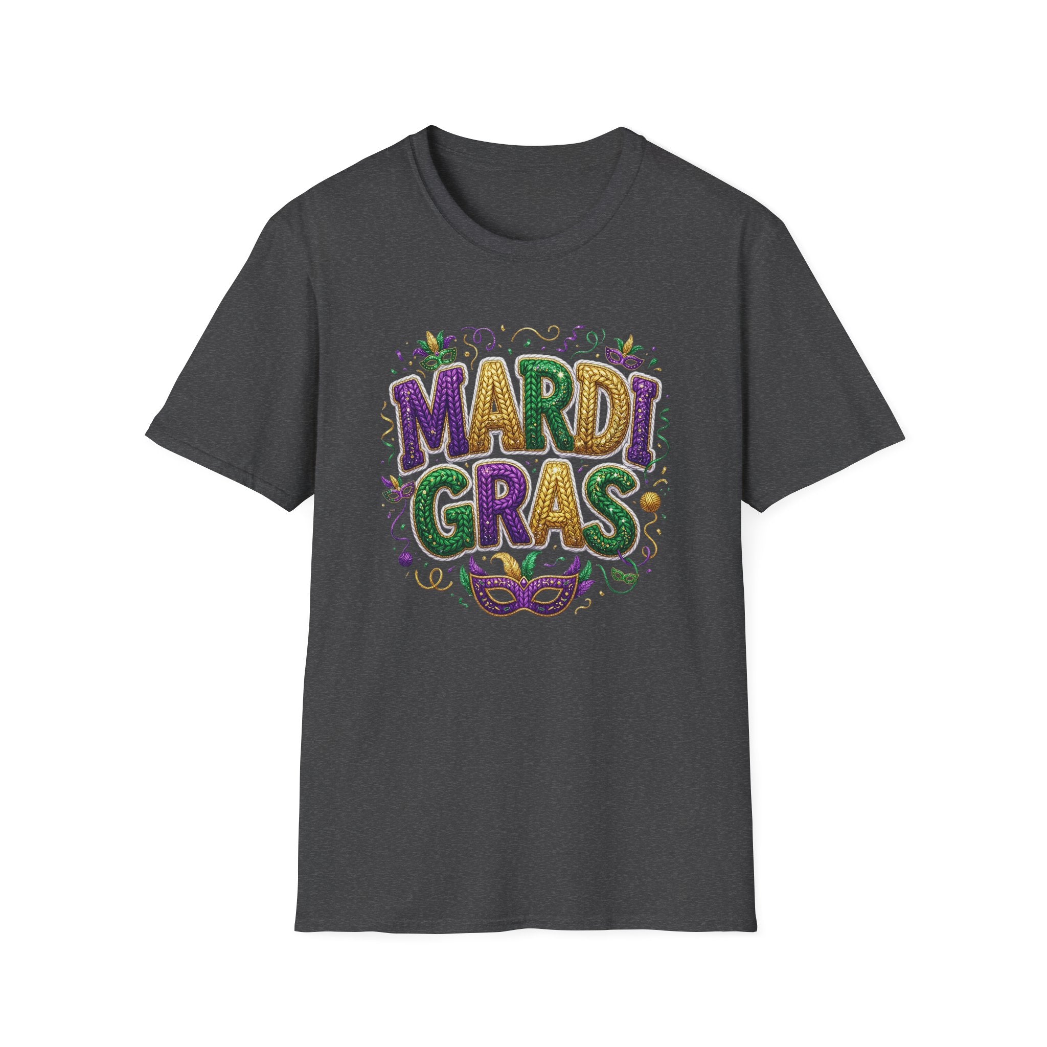 Braided Mardi Gras- Unisex Softstyle T-Shirt