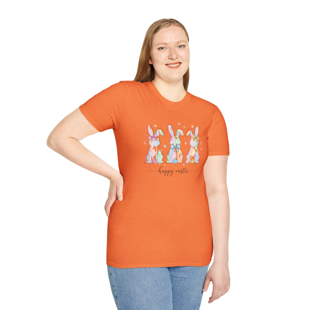 Spring Color Bunny- Unisex Softstyle T-Shirt