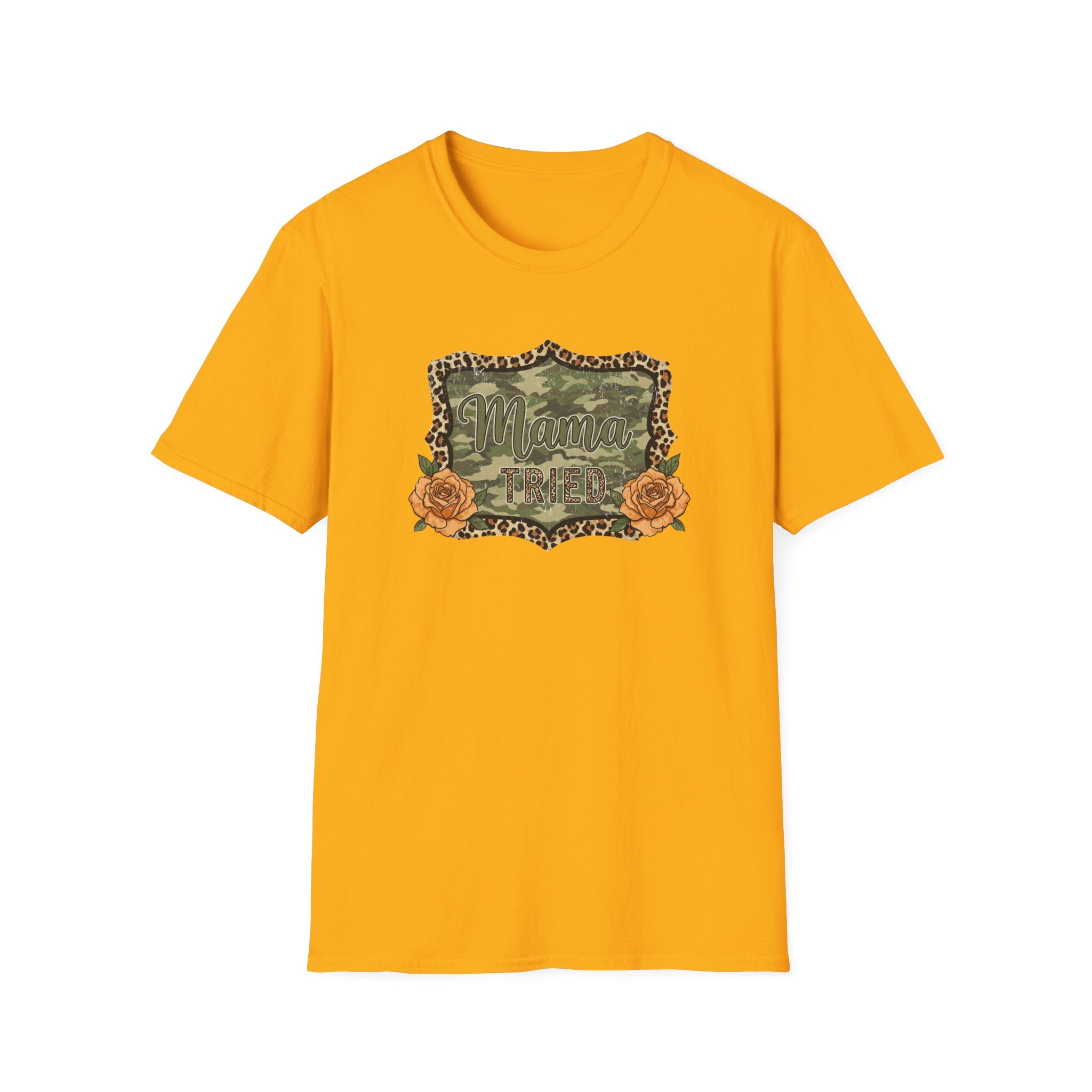 Mama Tried Camo- Unisex Softstyle T-Shirt