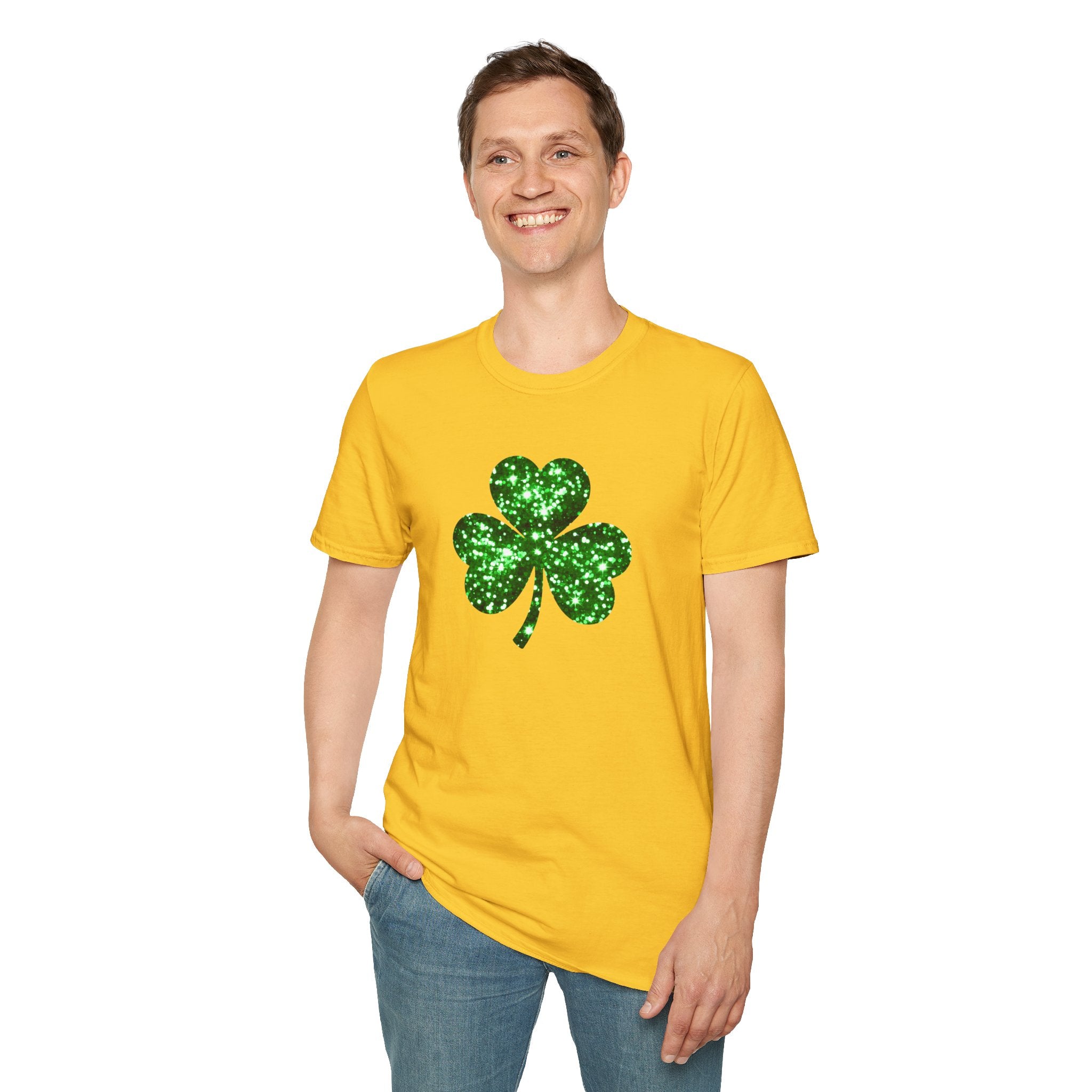 3 leaf clover- Unisex Softstyle T-Shirt