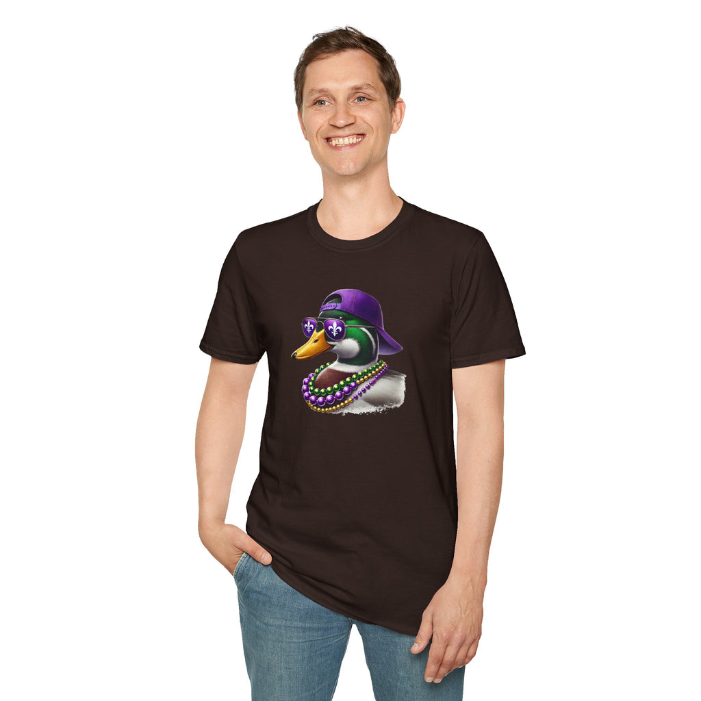 Ducking Mardi Gras- Unisex Softstyle T-Shirt