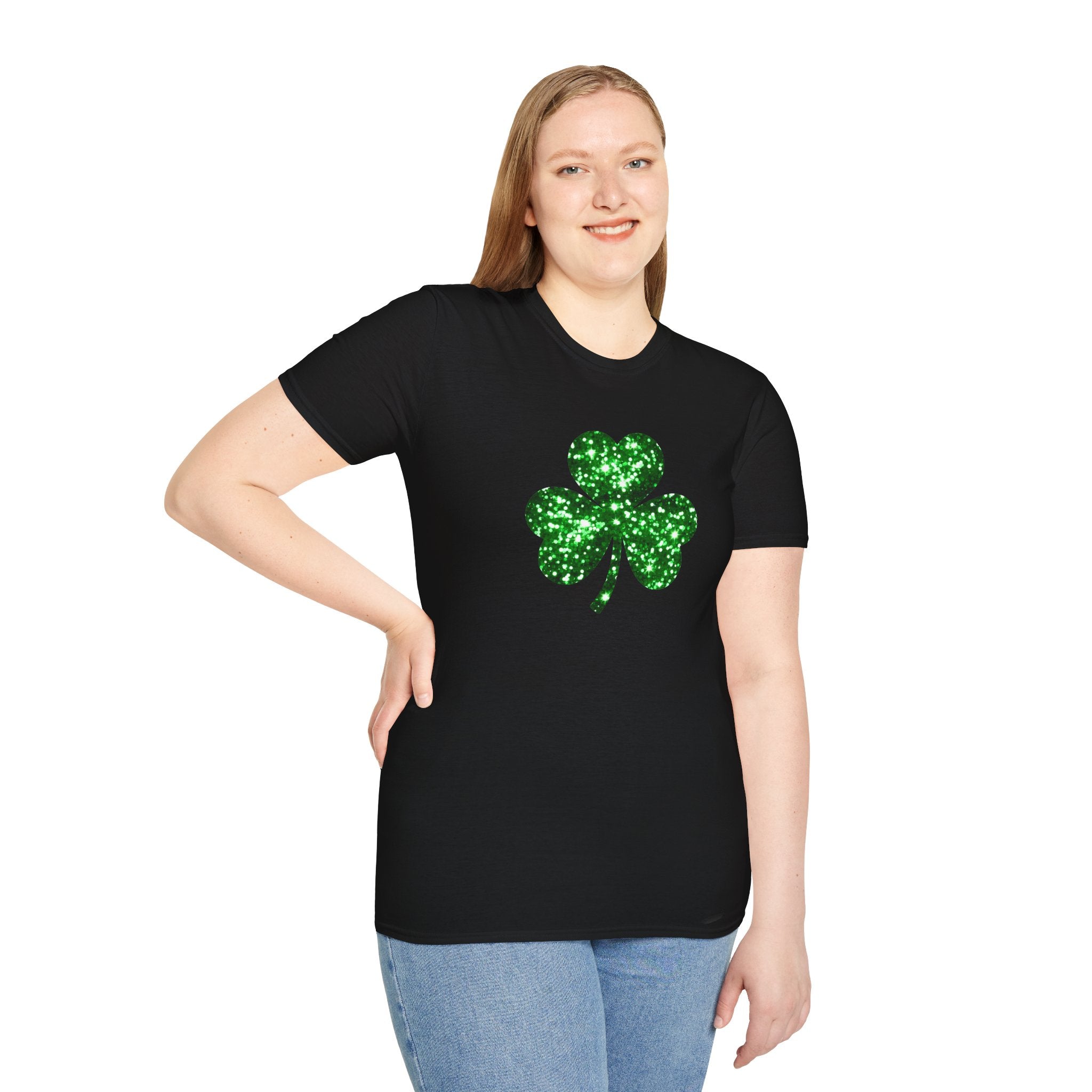 3 leaf clover- Unisex Softstyle T-Shirt