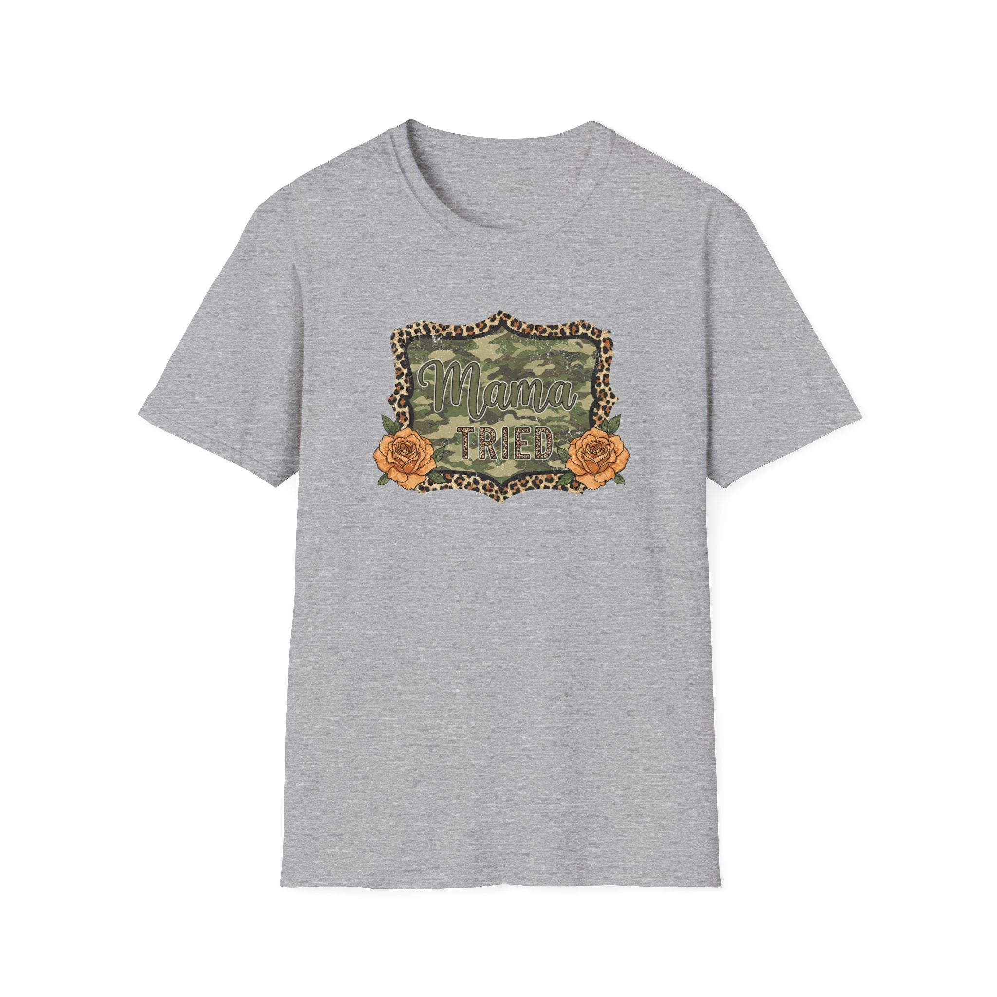Mama Tried Camo- Unisex Softstyle T-Shirt