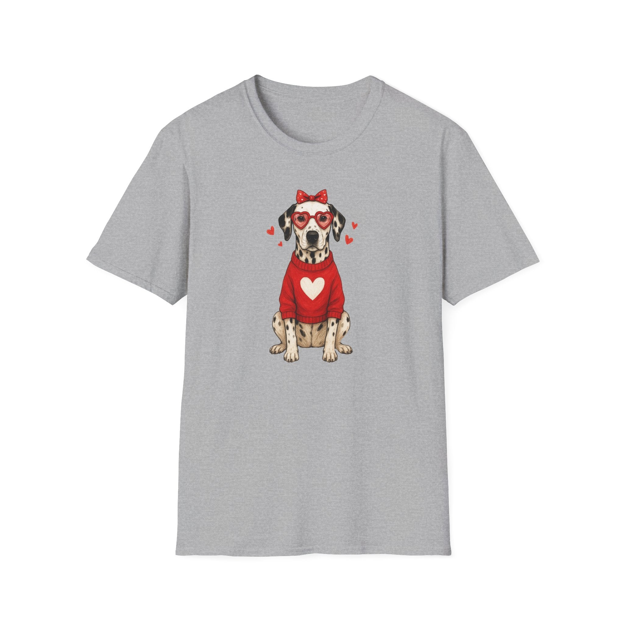 Dalmatian With Glasses- Unisex Softstyle T-Shirt