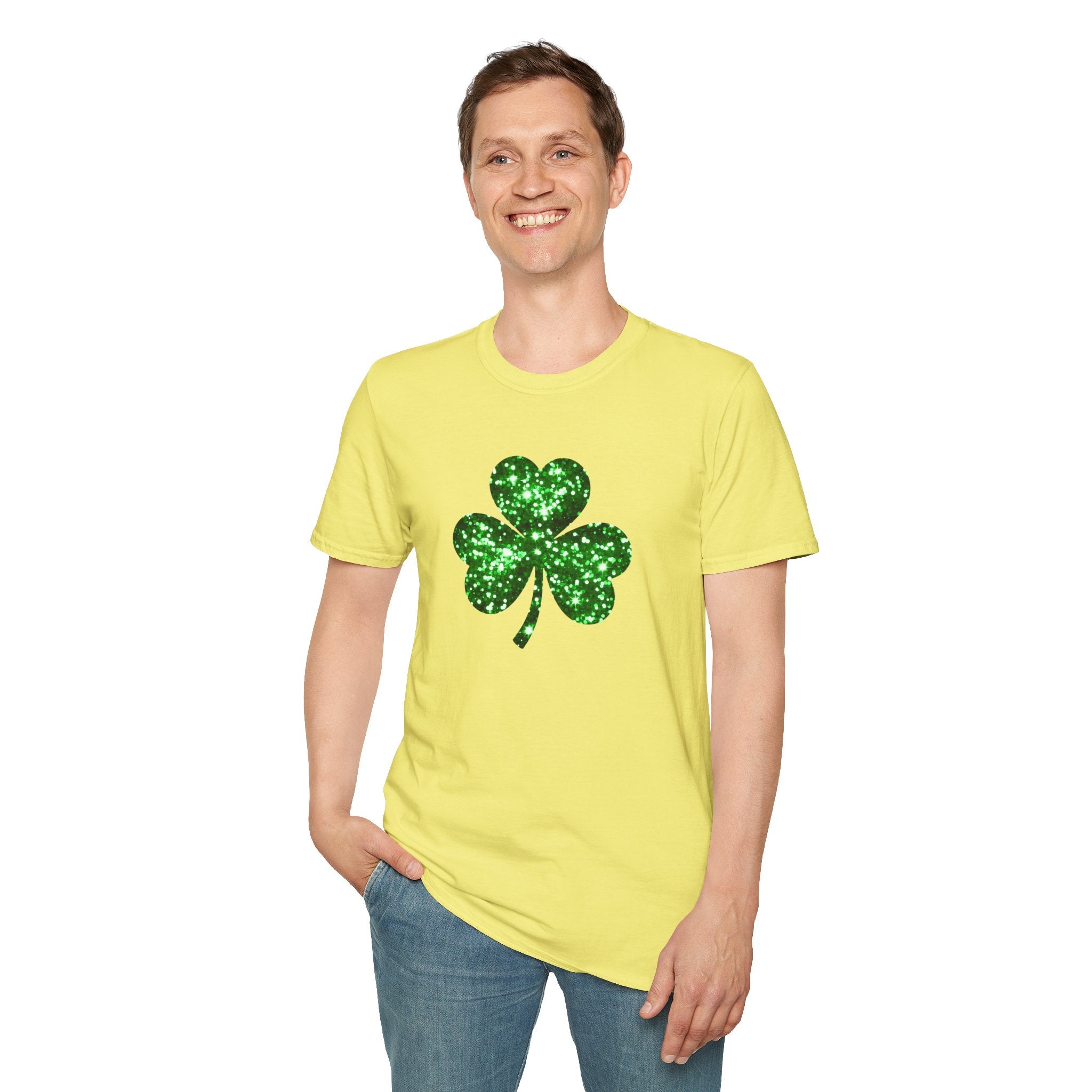 3 leaf clover- Unisex Softstyle T-Shirt