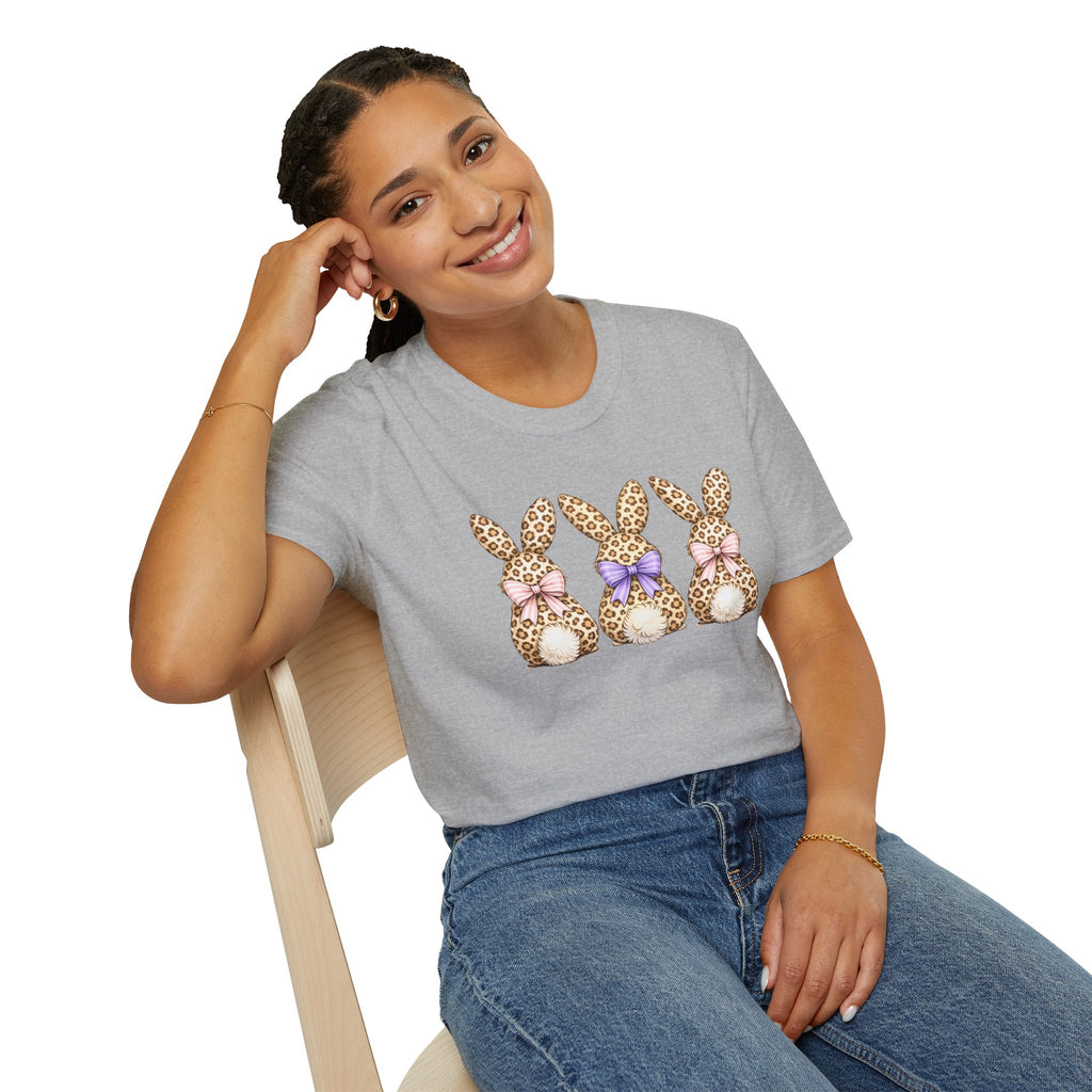 Leopard Easter Bunnies- Unisex Softstyle T-Shirt