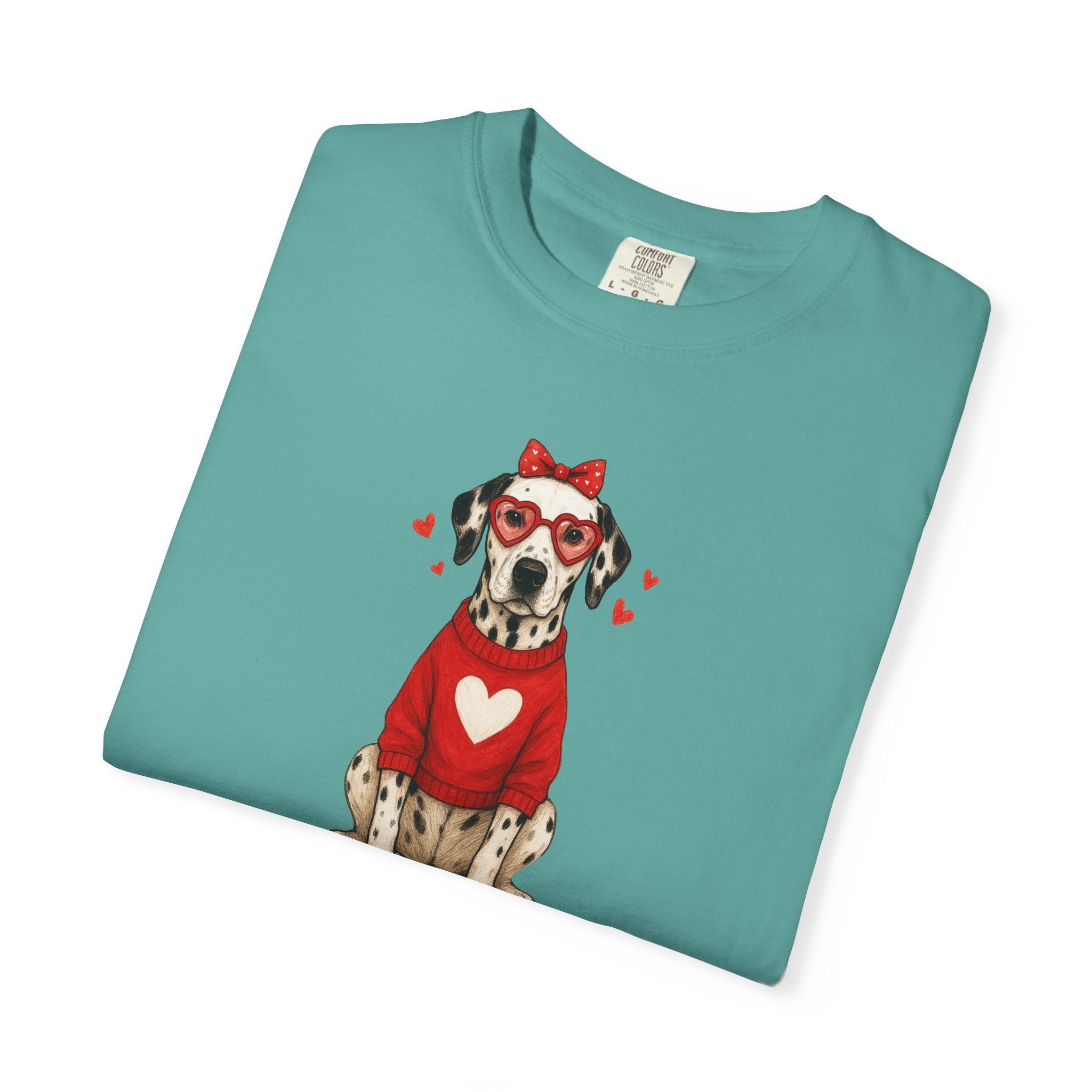 Dalmatian with glasses- Unisex Garment-Dyed T-shirt