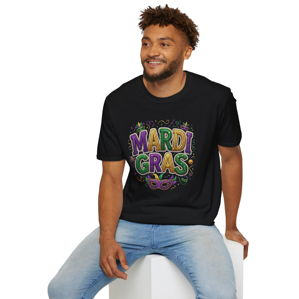 Braided Mardi Gras- Unisex Softstyle T-Shirt