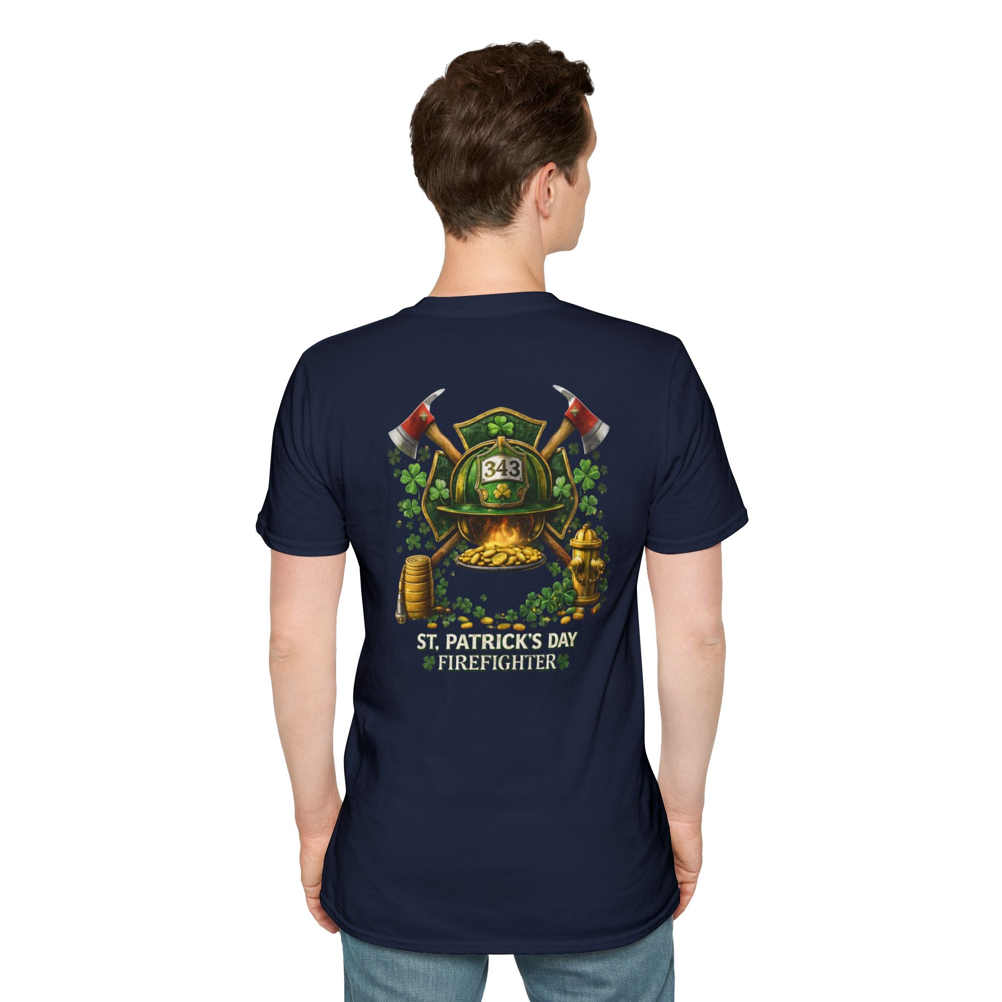 Lucky Firefighter- Unisex Softstyle T-Shirt