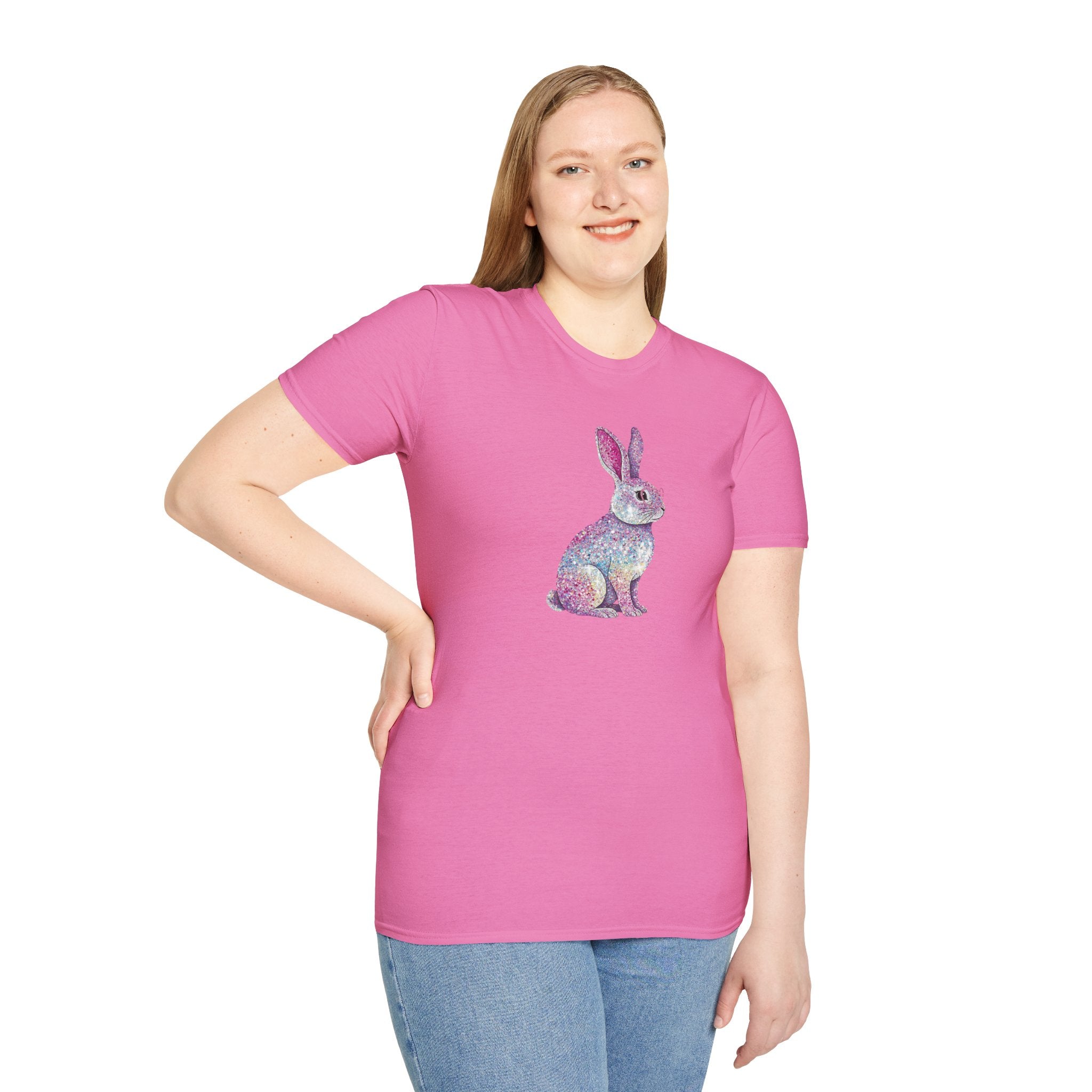 Glitter Bunny- Unisex Softstyle T-Shirt