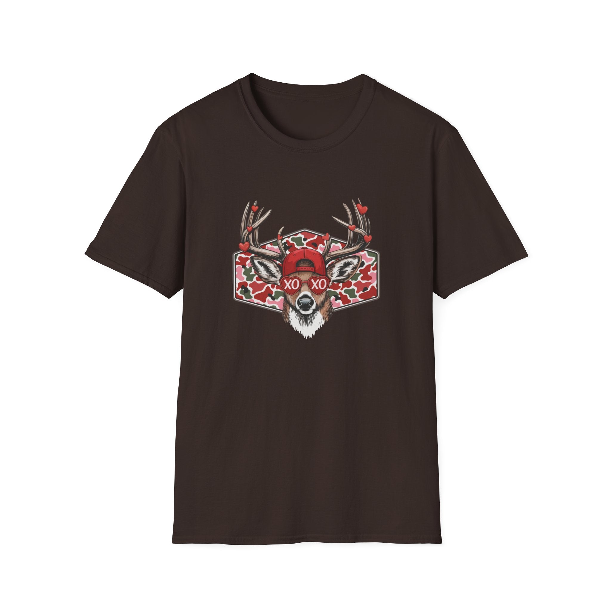 Deer Valentine- Unisex Softstyle T-Shirt