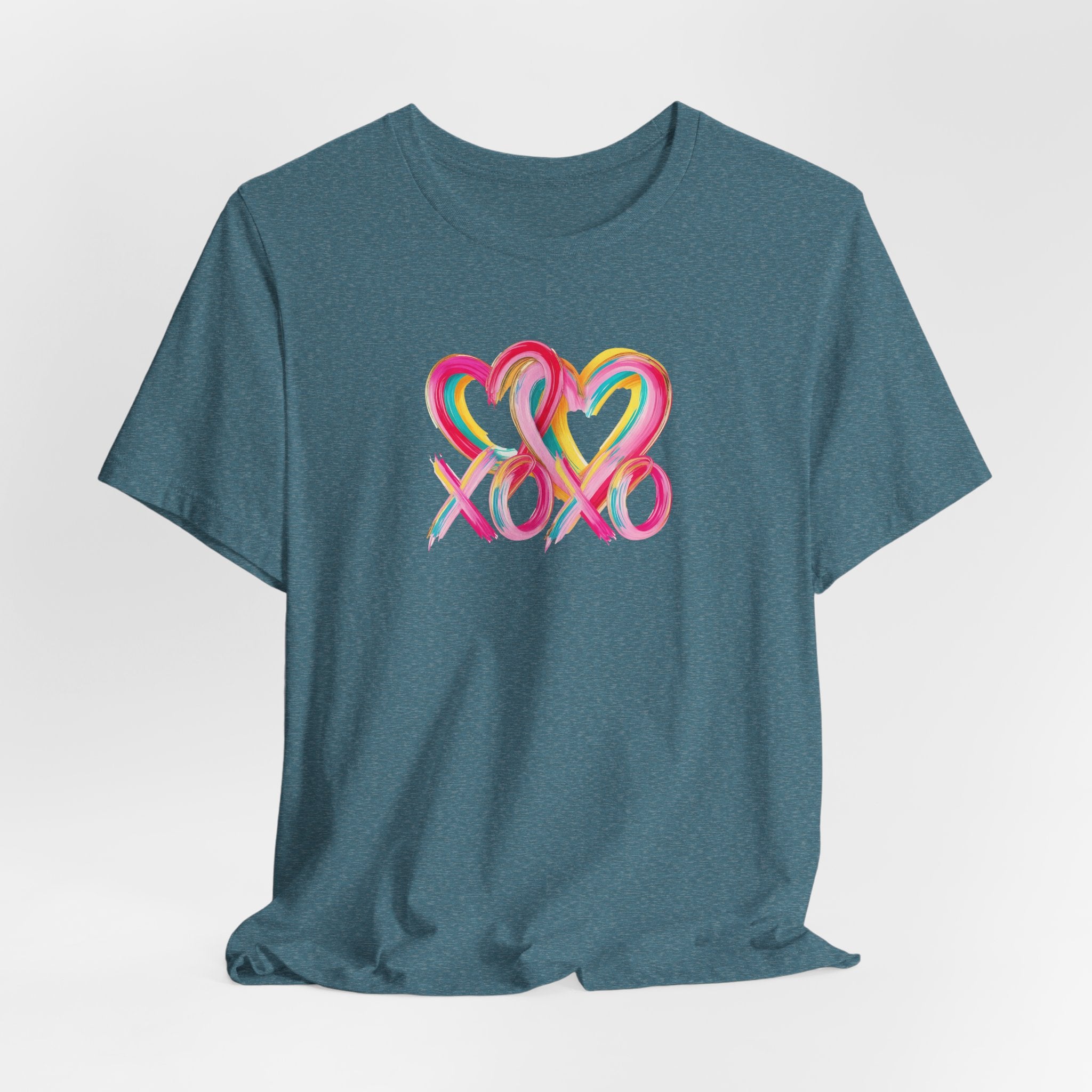 Paint Heart XOXO- Unisex Jersey Short Sleeve Tee