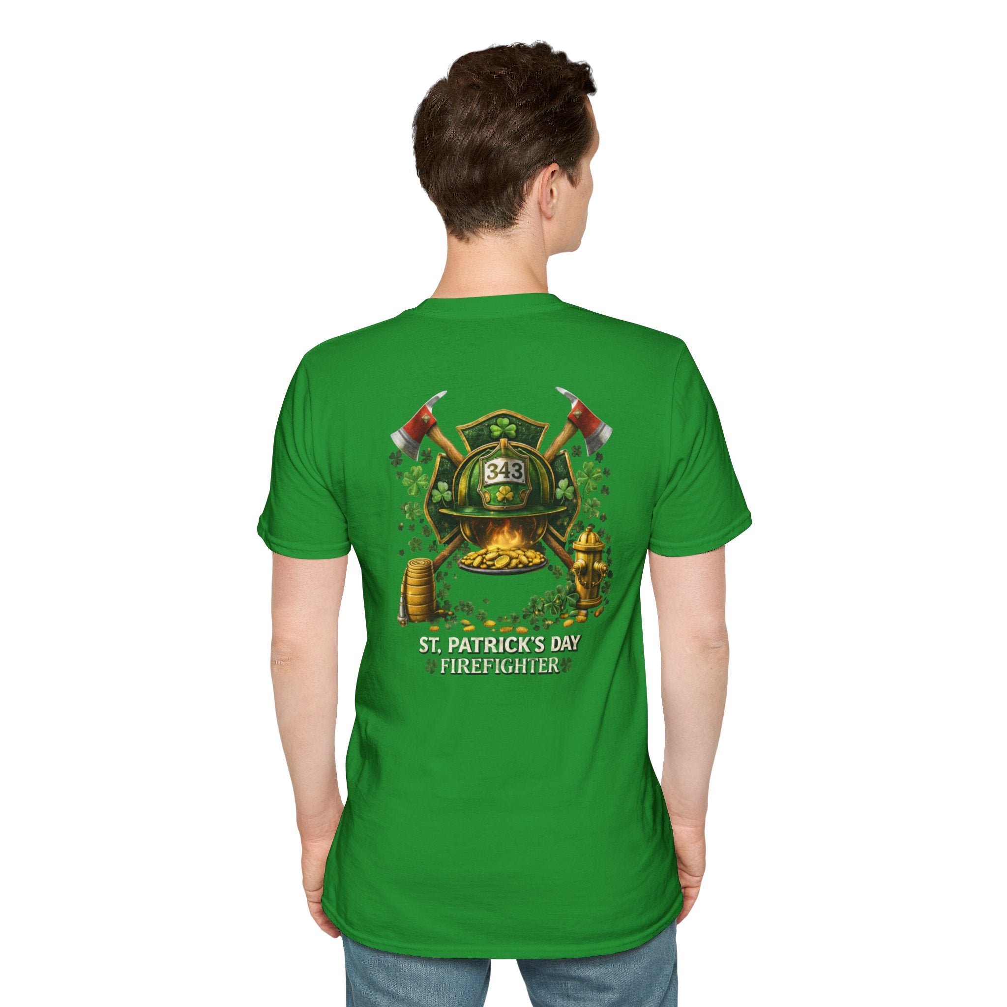 Lucky Firefighter- Unisex Softstyle T-Shirt