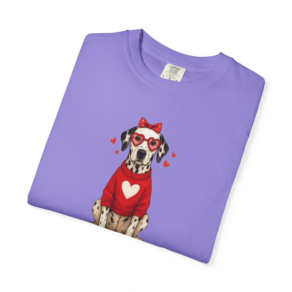 Dalmatian with glasses- Unisex Garment-Dyed T-shirt