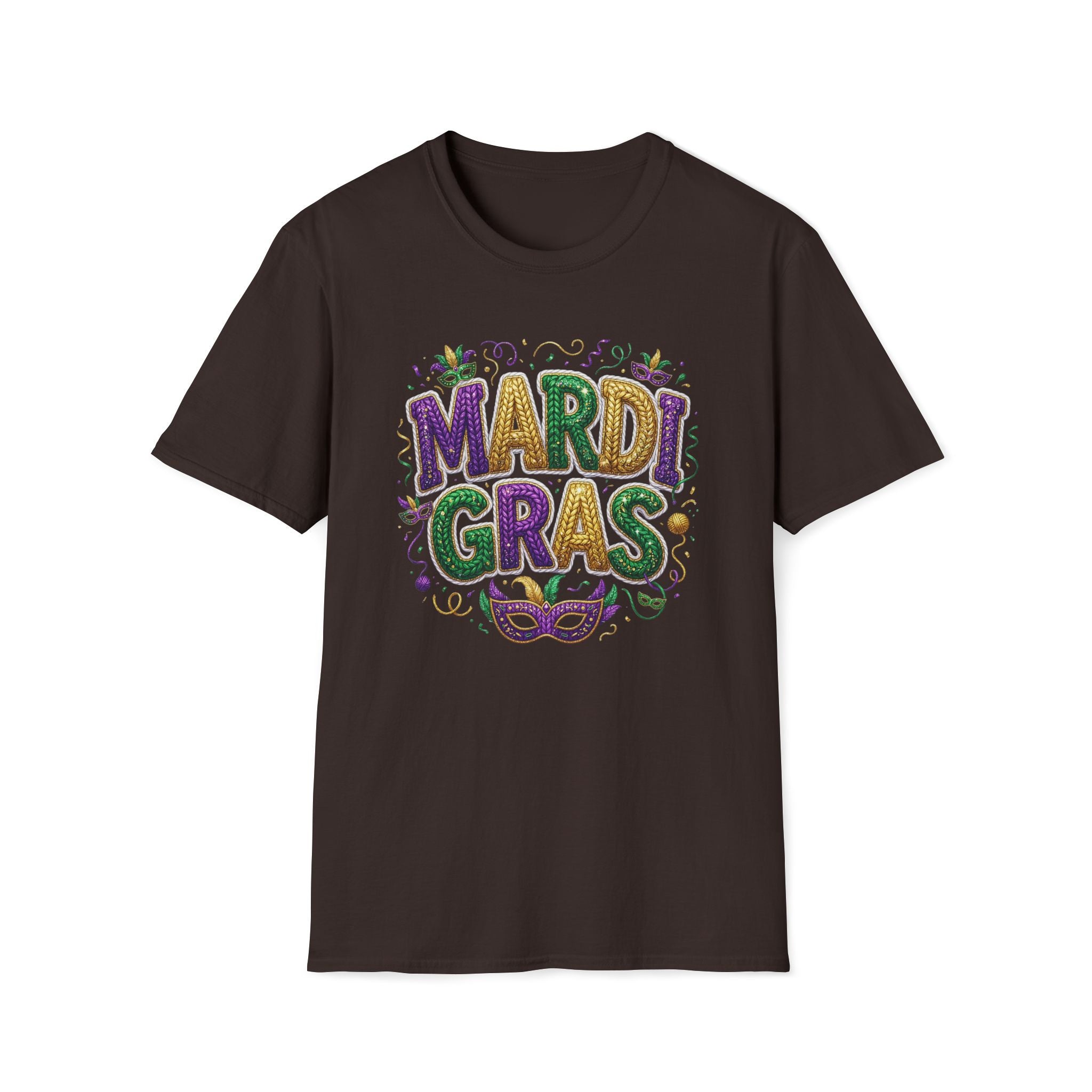 Braided Mardi Gras- Unisex Softstyle T-Shirt