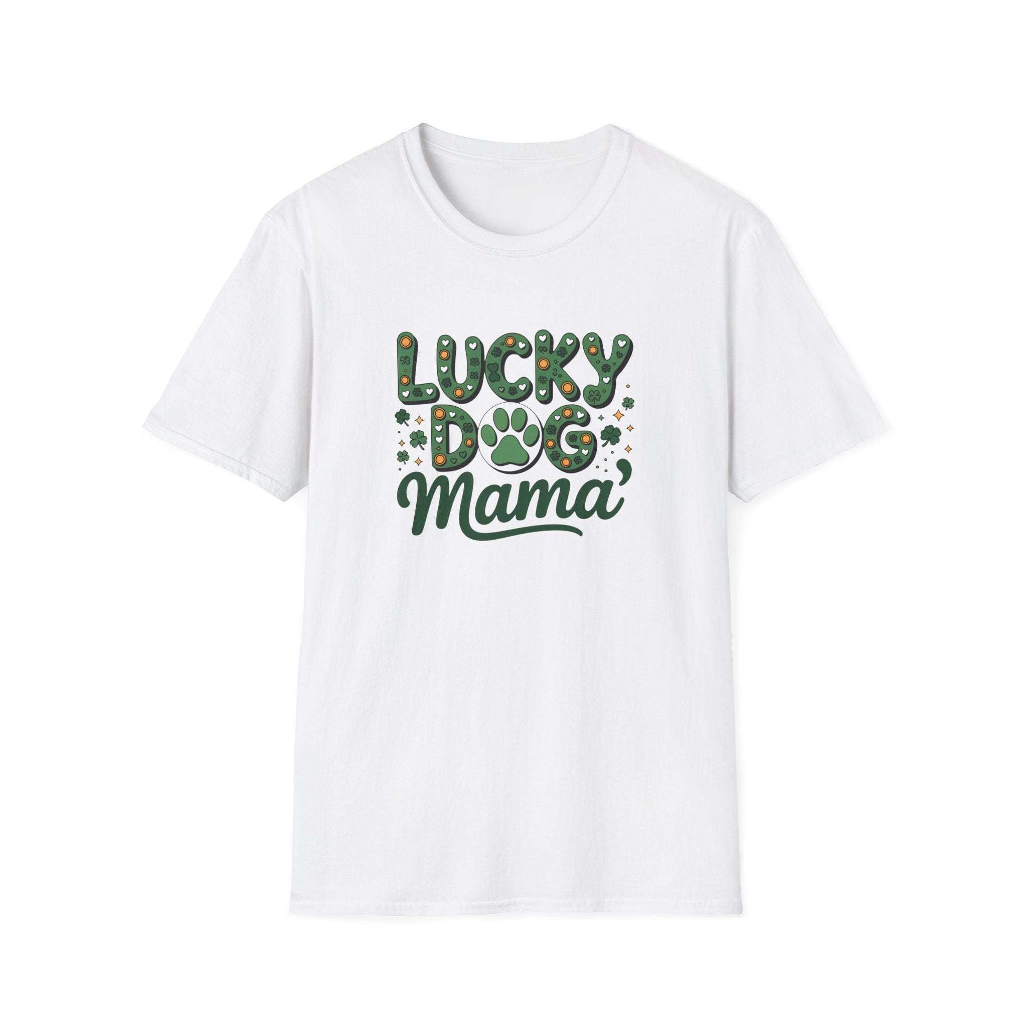 Lucky Dog Mama- Unisex Softstyle T-Shirt
