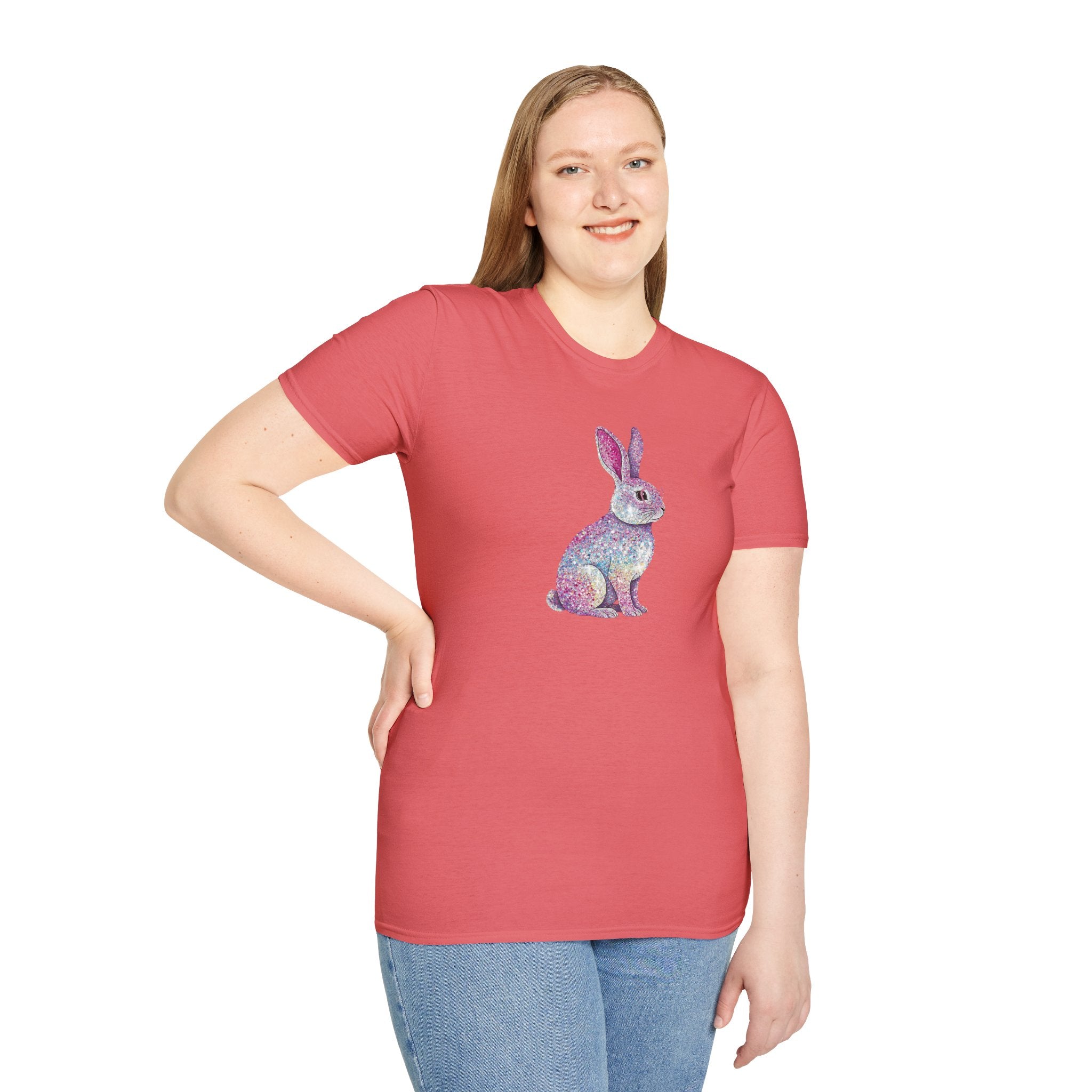 Glitter Bunny- Unisex Softstyle T-Shirt