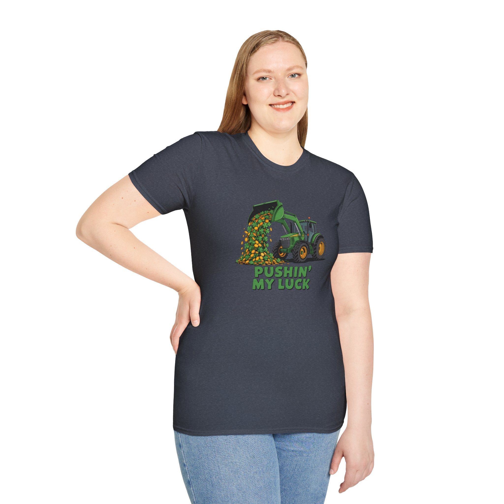 Pushin My Luck- Unisex Softstyle T-Shirt