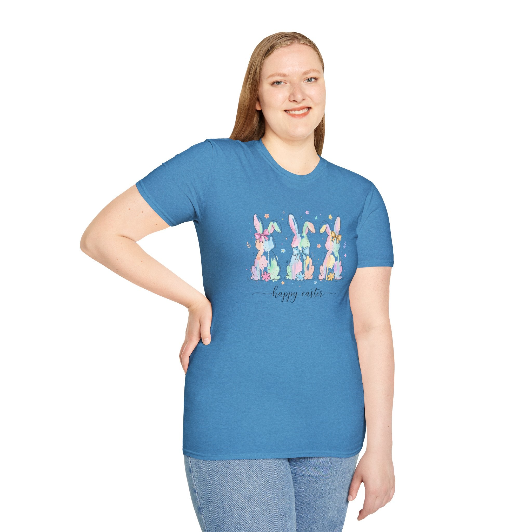 Spring Color Bunny- Unisex Softstyle T-Shirt