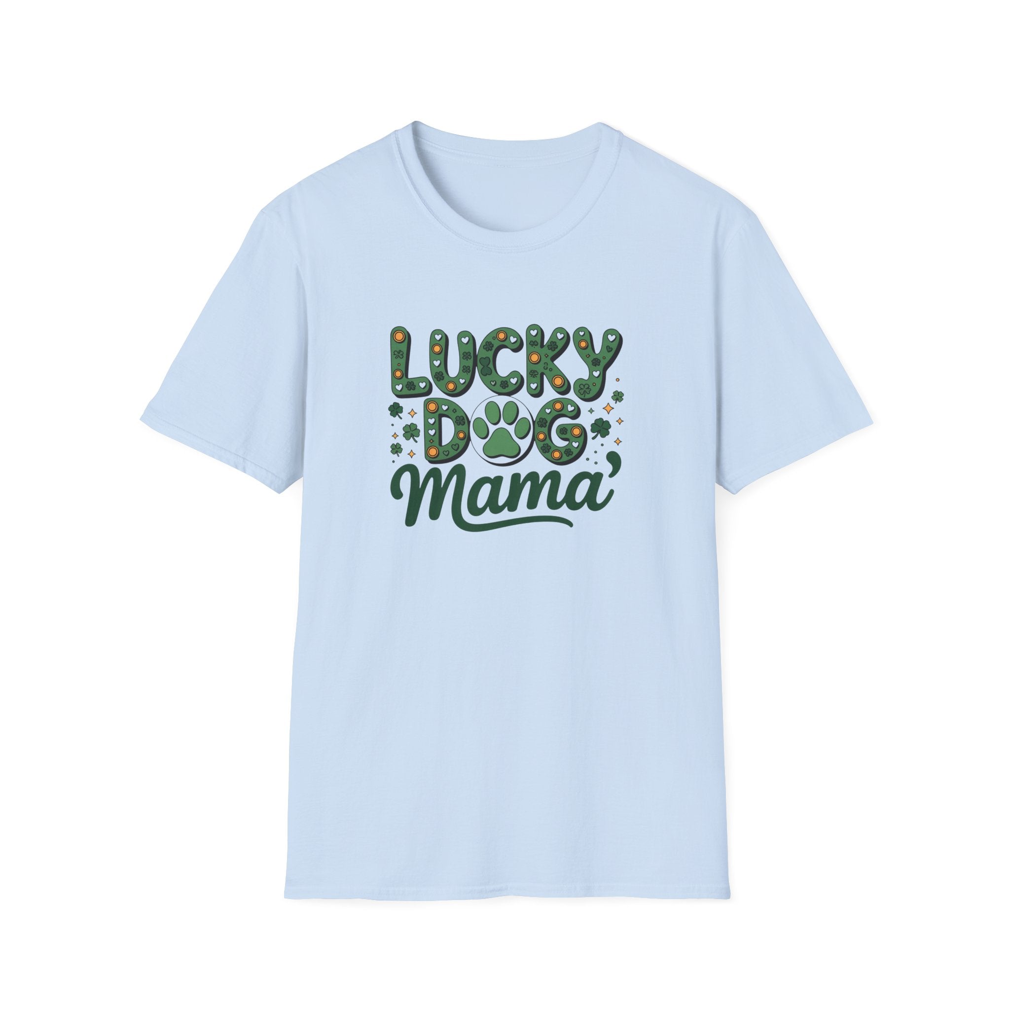 Lucky Dog Mama- Unisex Softstyle T-Shirt