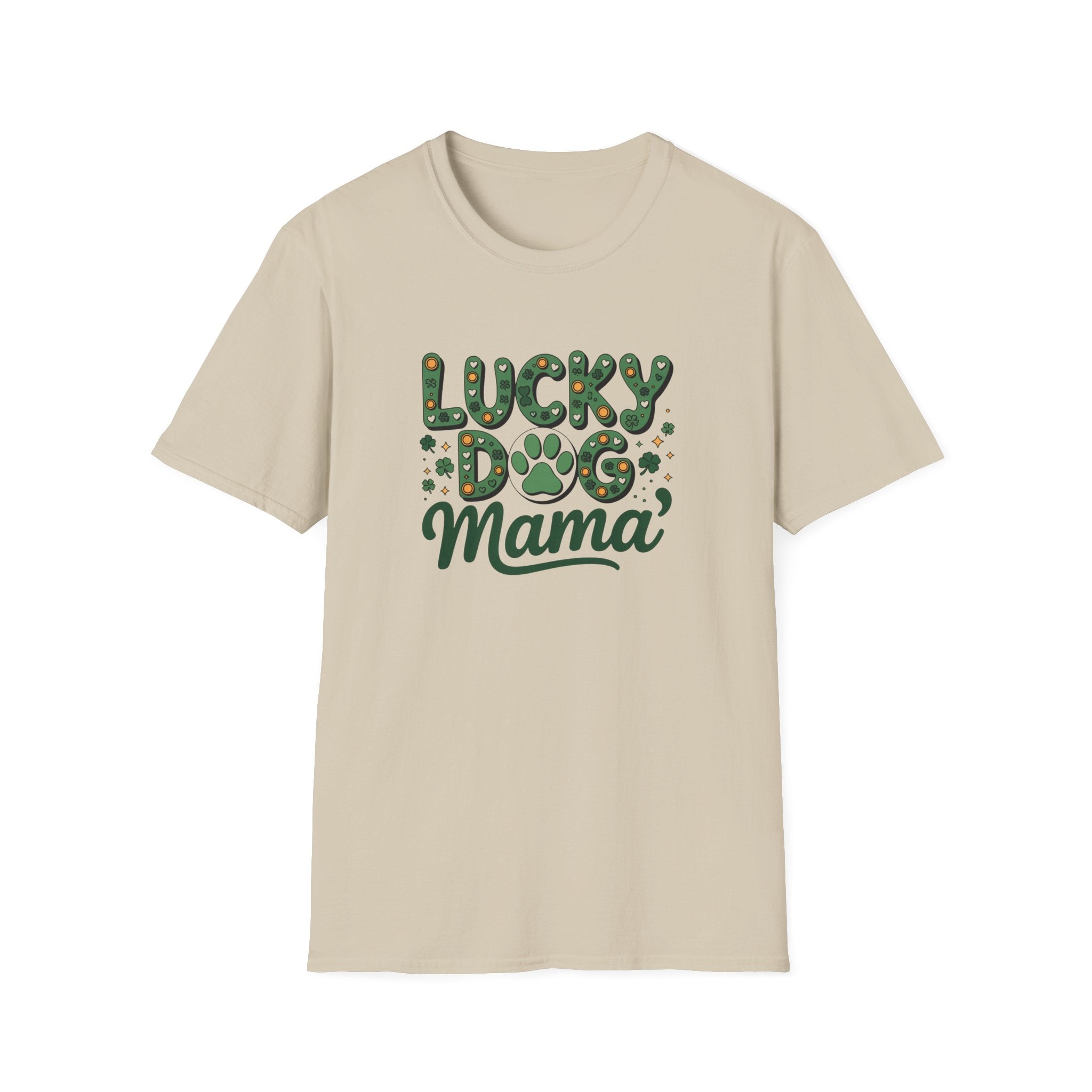 Lucky Dog Mama- Unisex Softstyle T-Shirt