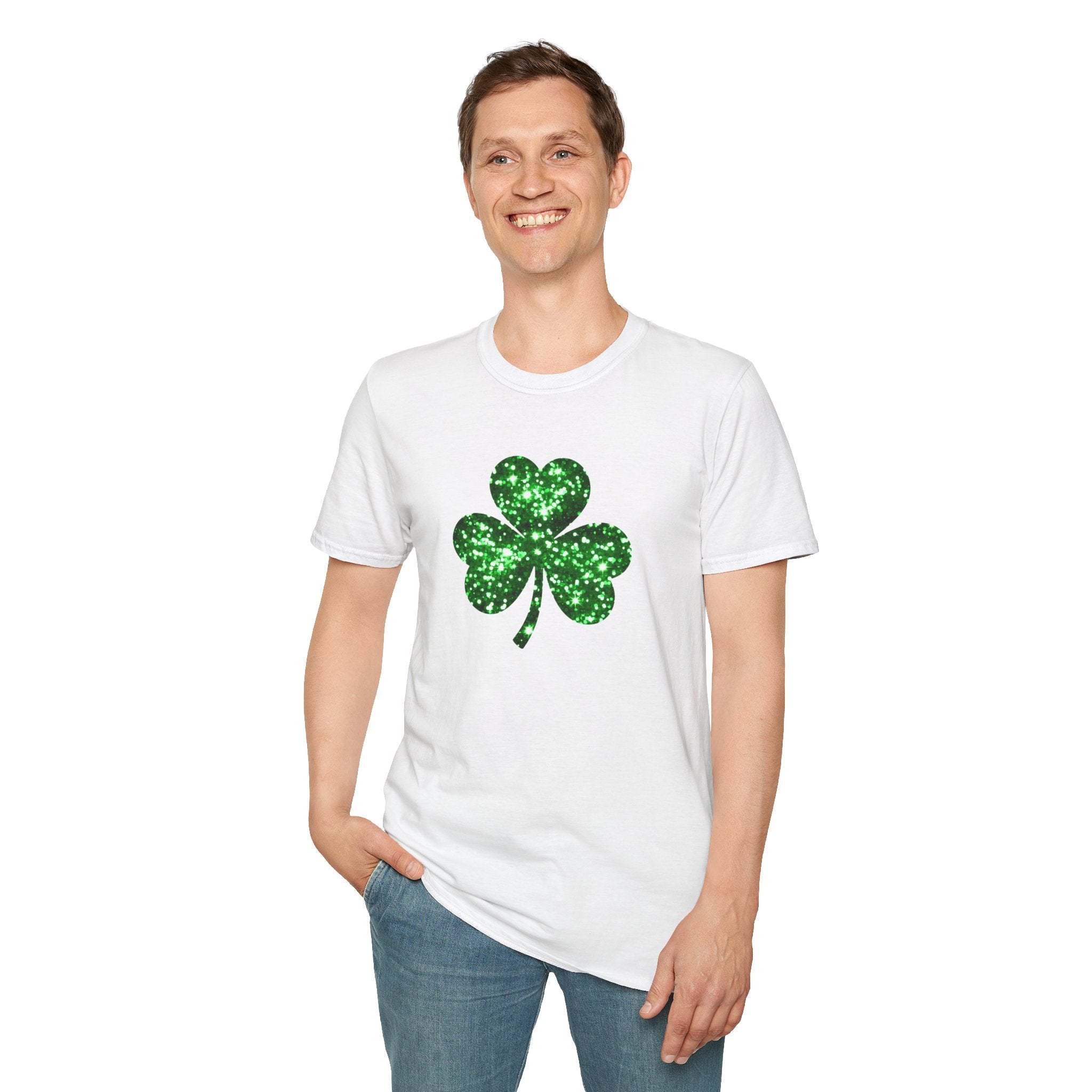 3 leaf clover- Unisex Softstyle T-Shirt
